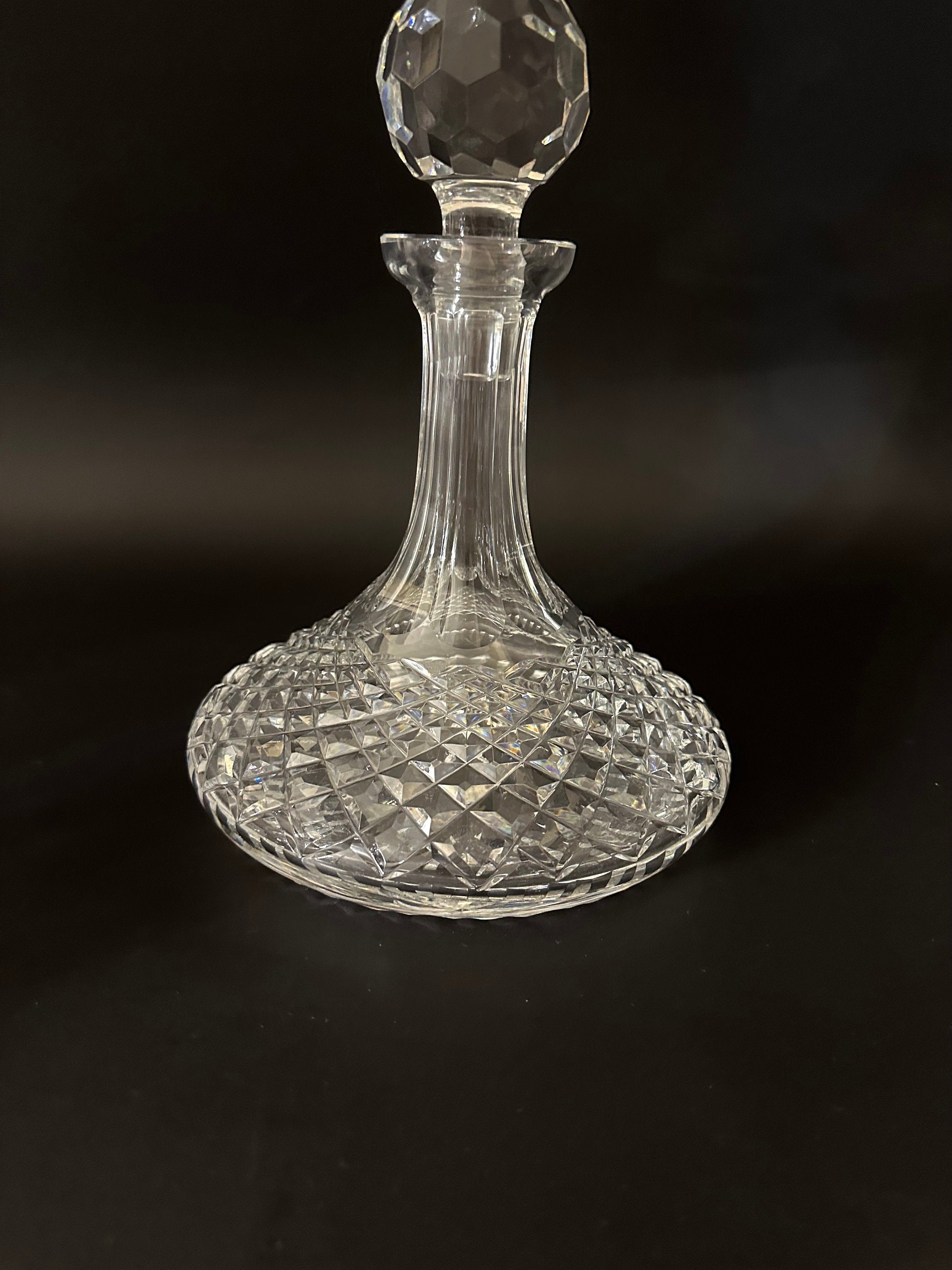 Waterford Crystal Ships Decanter & Stopper Alana Pattern