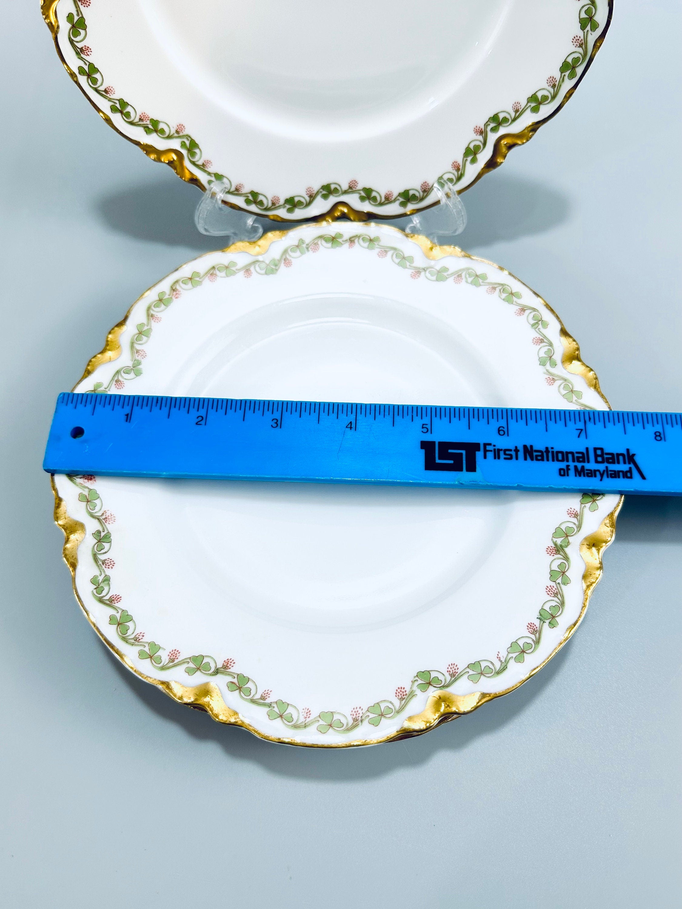 4 Haviland Clover Leaf Salad Plates
