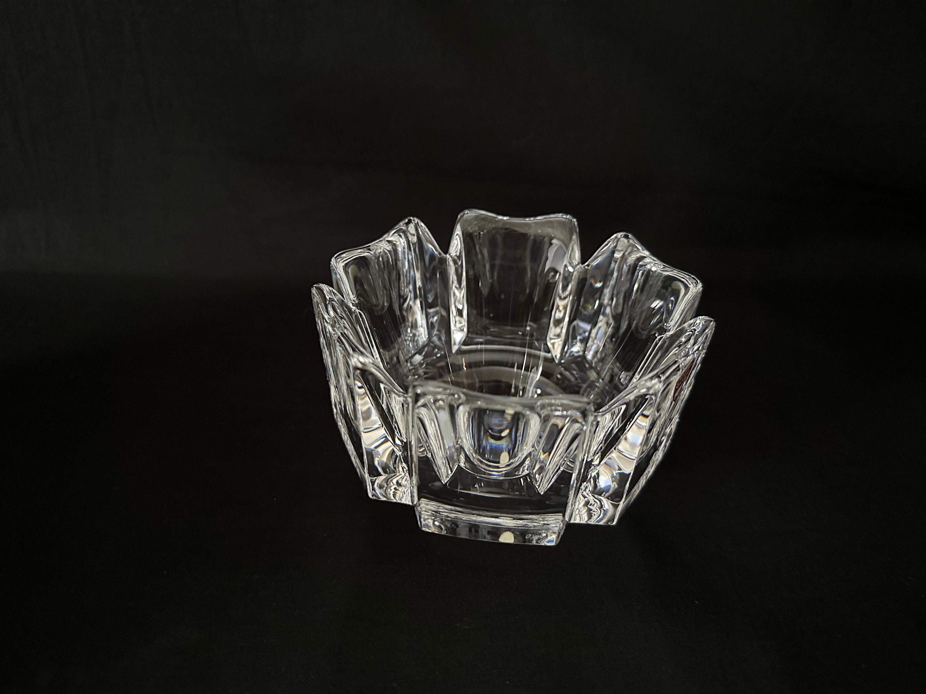 Orrefors Corona Crystal Bowl by Lars Hellsten
