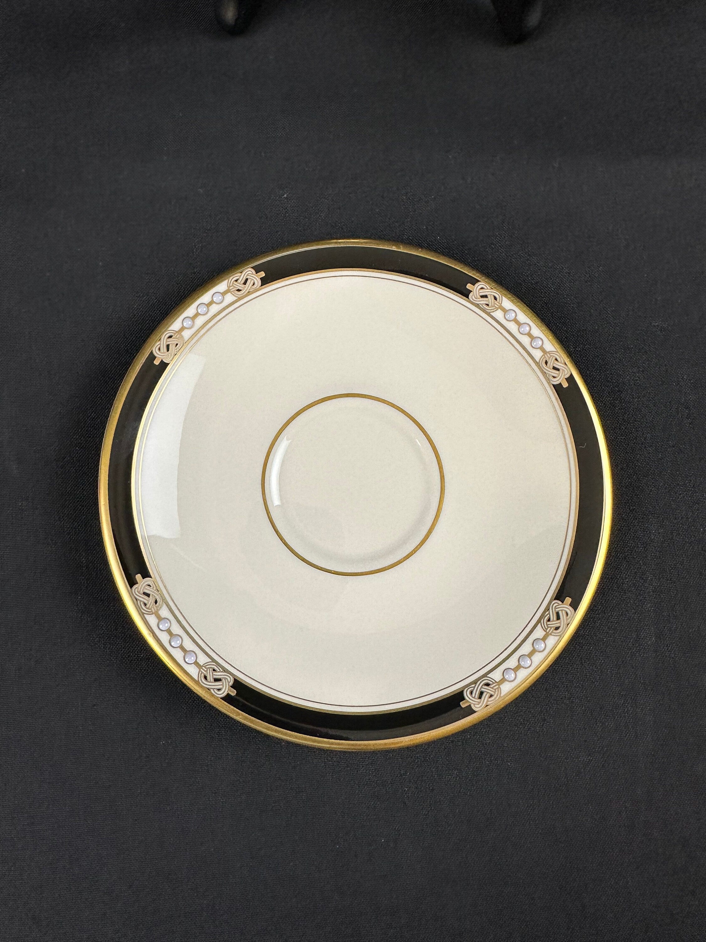 7 Lenox Hancock Gold Demitasse Saucers