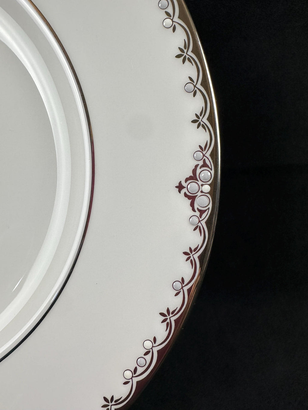 4 Lenox Federal Platinum Accent Luncheon Plates