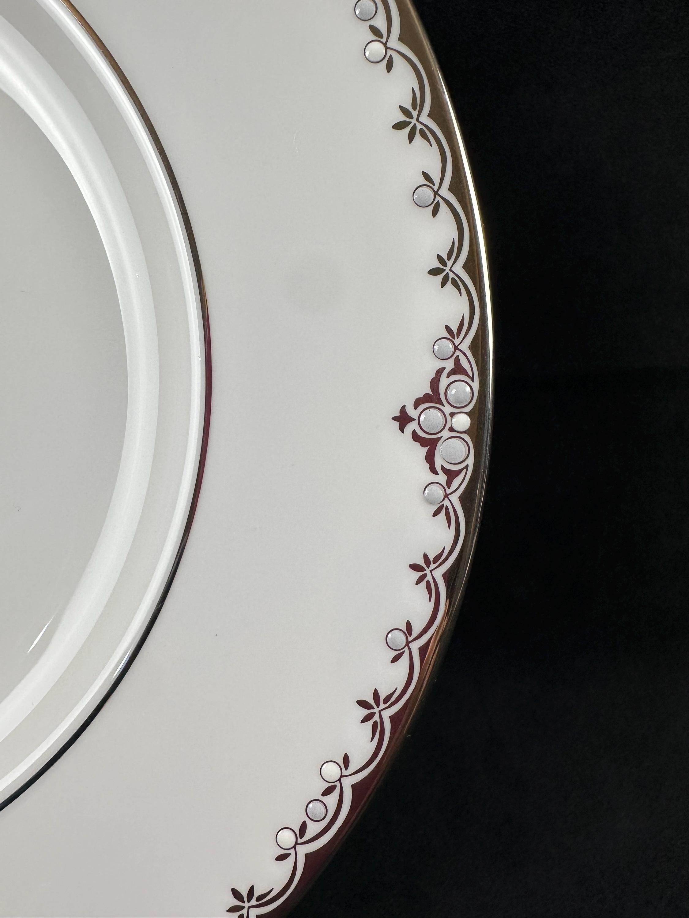 4 Lenox Federal Platinum Accent Luncheon Plates