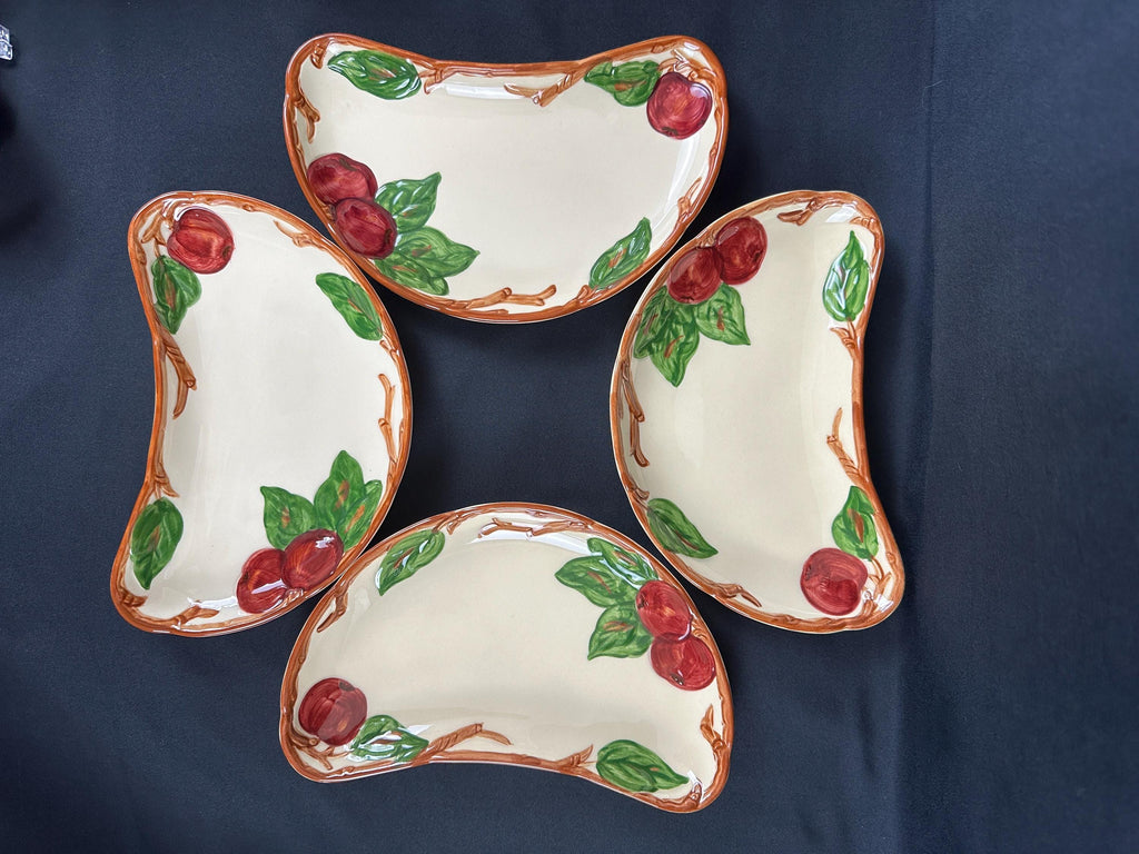 8 Franciscan Apple Crescent Plates USA