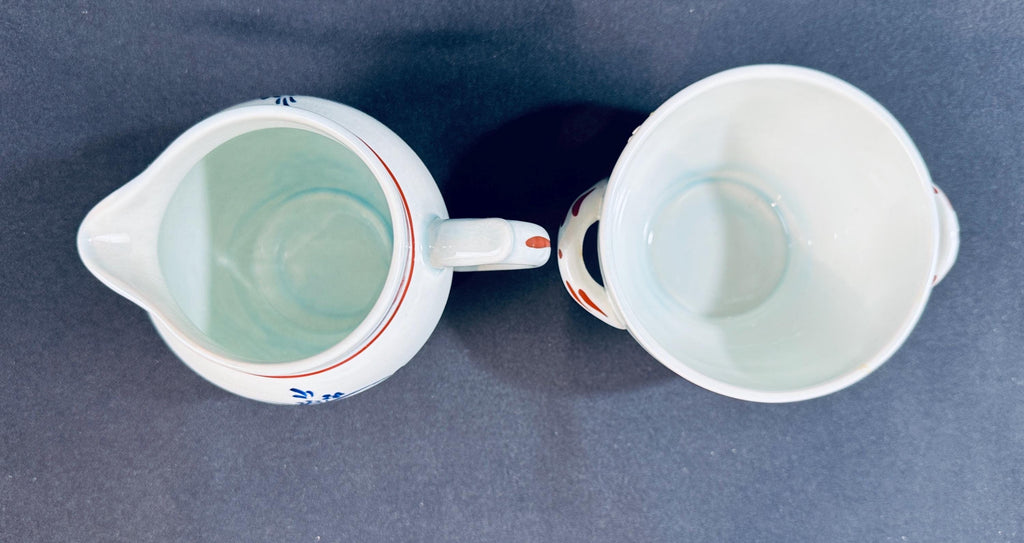 Antique Cream and Sugar Bowl by S. Fielding Pottery