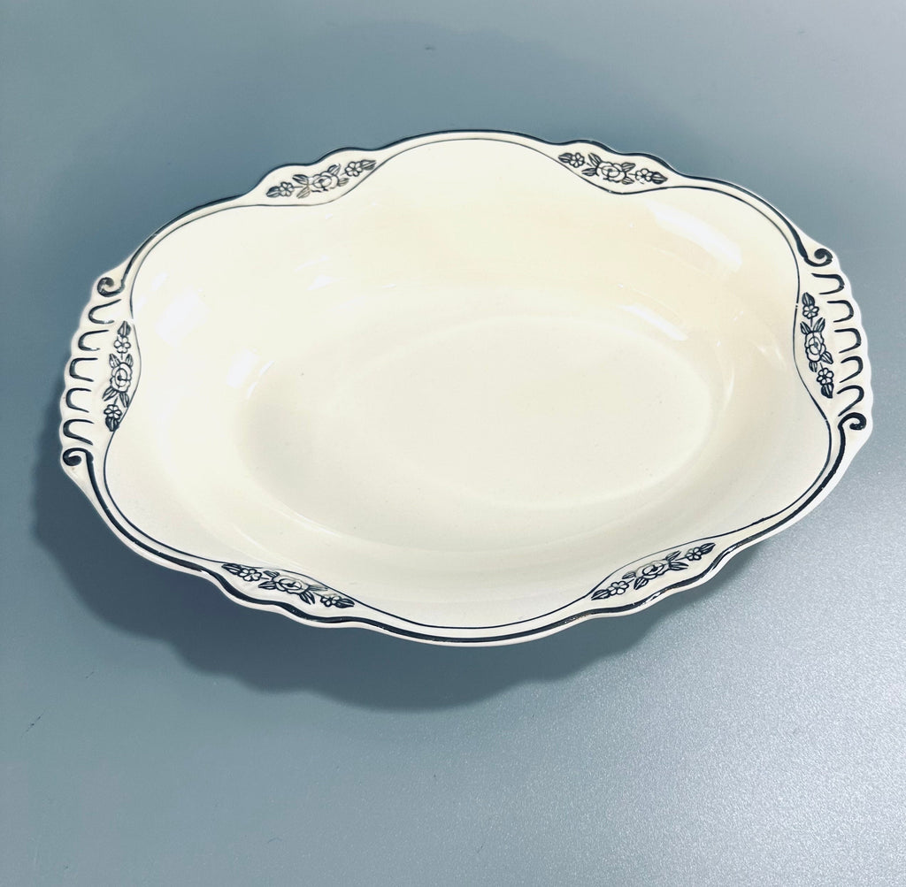 Homer Laughlin Silver Rose Patrician Serving Bowl