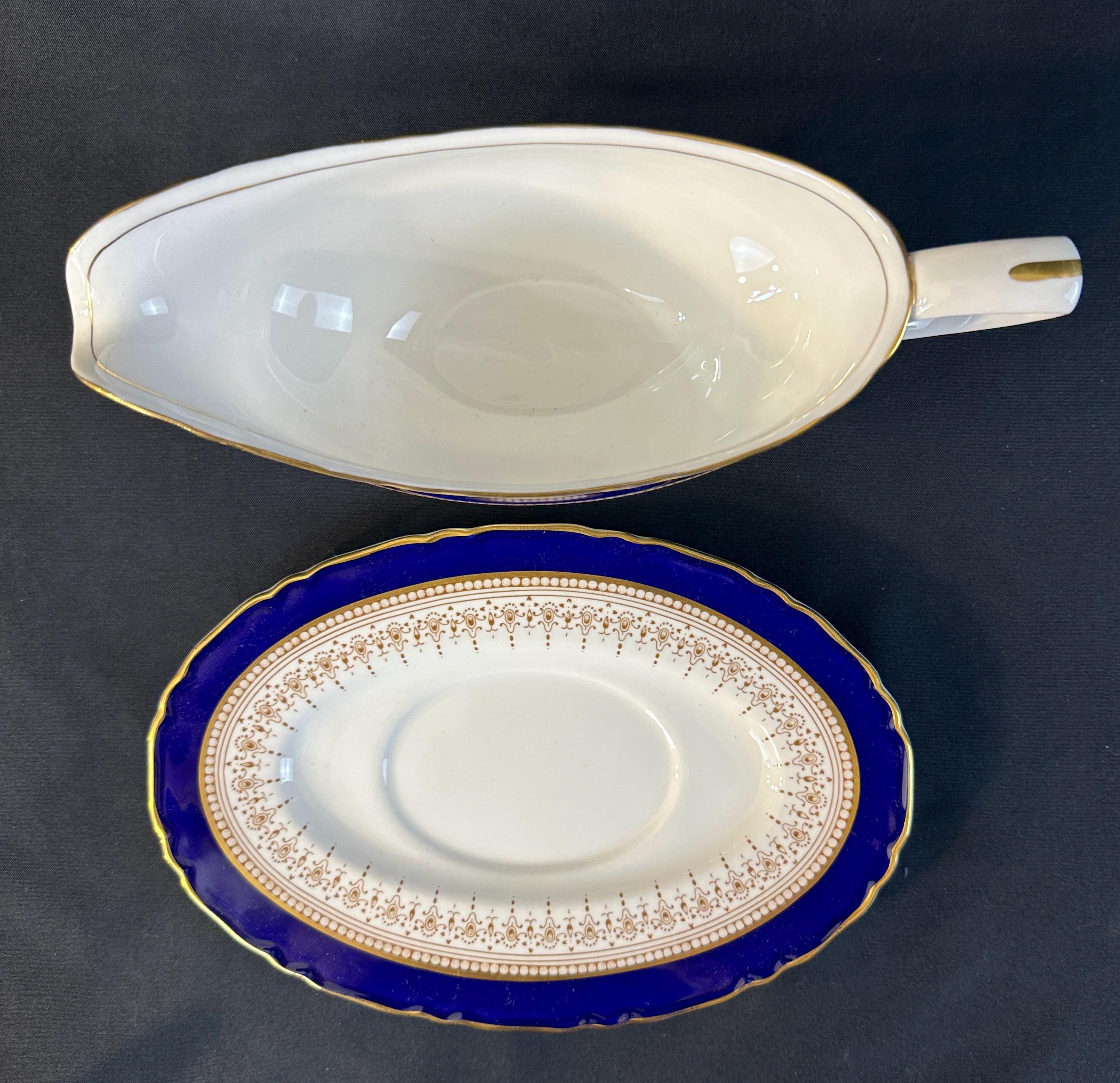 Royal Worcester Regency Gravy Boat with Underplate