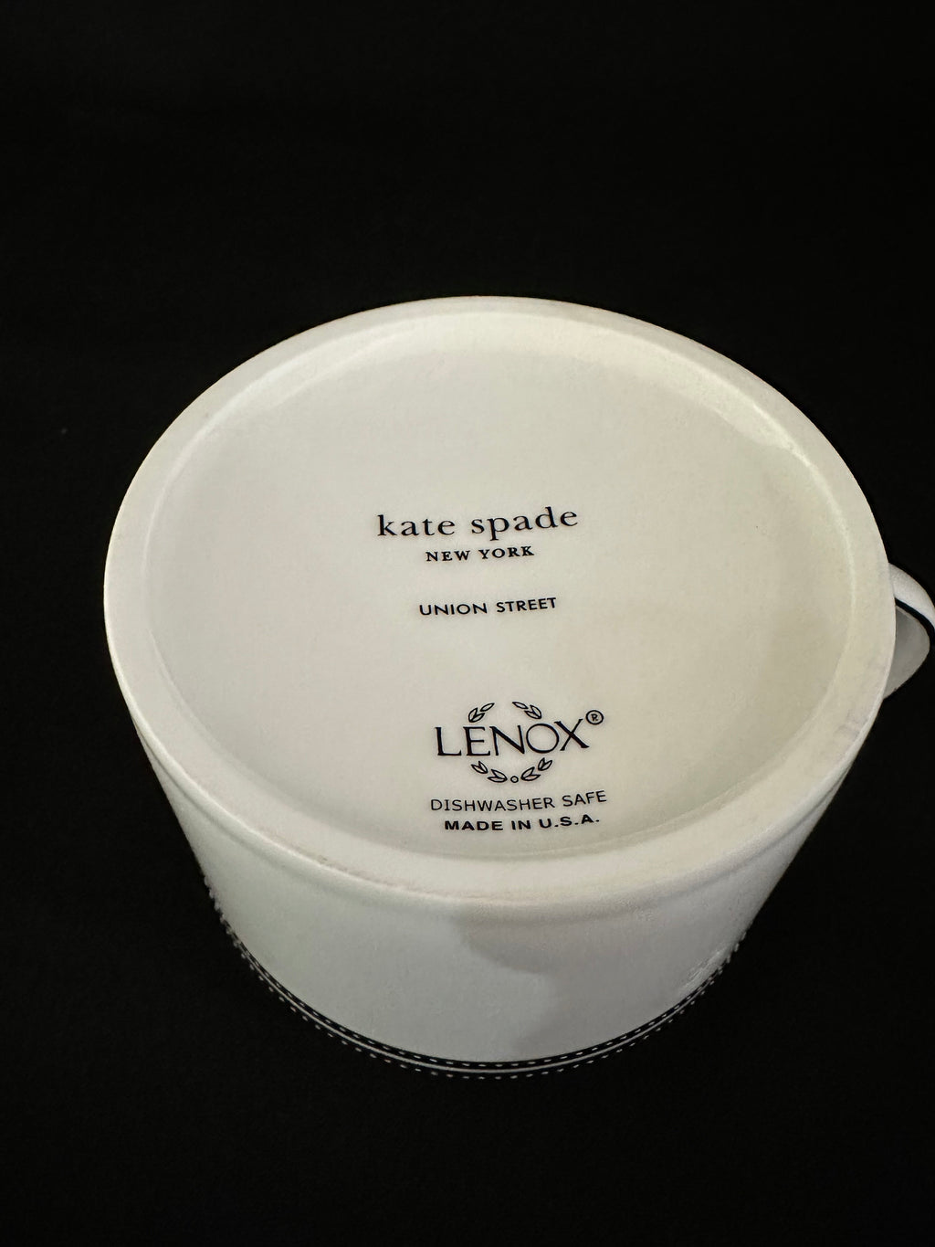 4 Kate Spade Union Street Teacups by Lenox