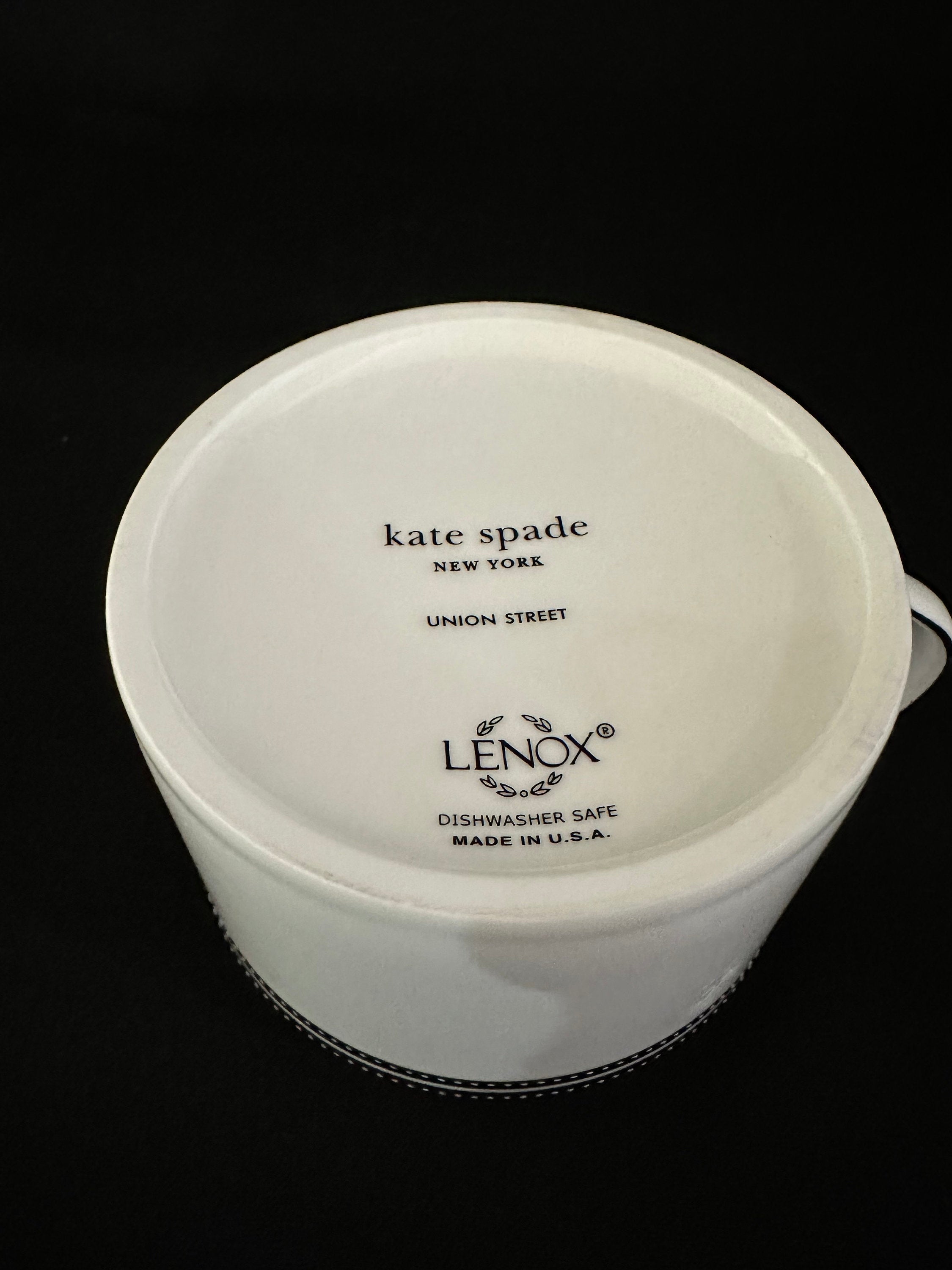4 Kate Spade Union Street Teacups by Lenox