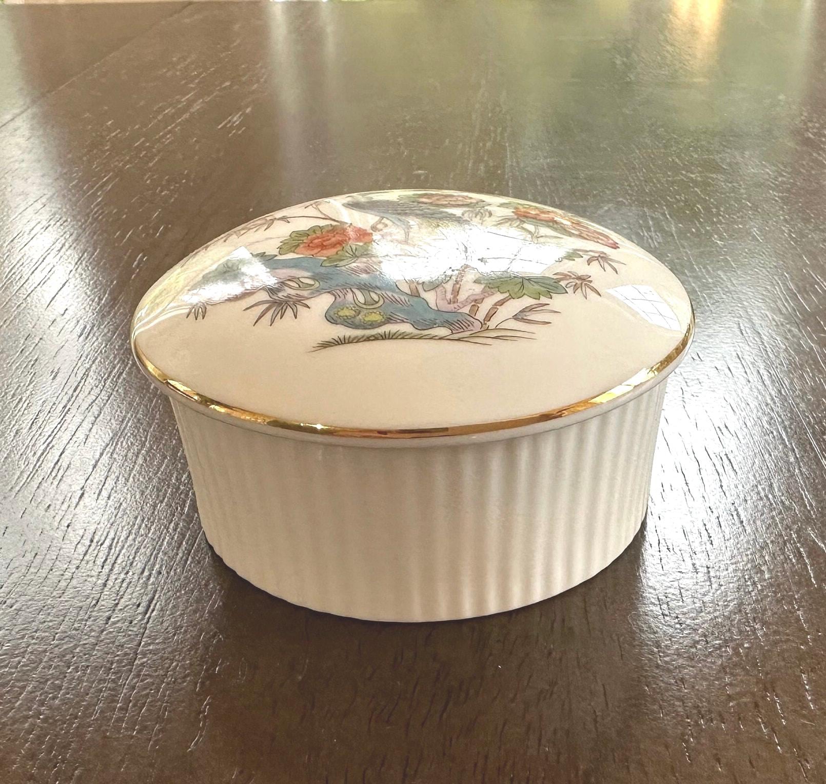 Wedgwood Kutani Crane Trinket Box