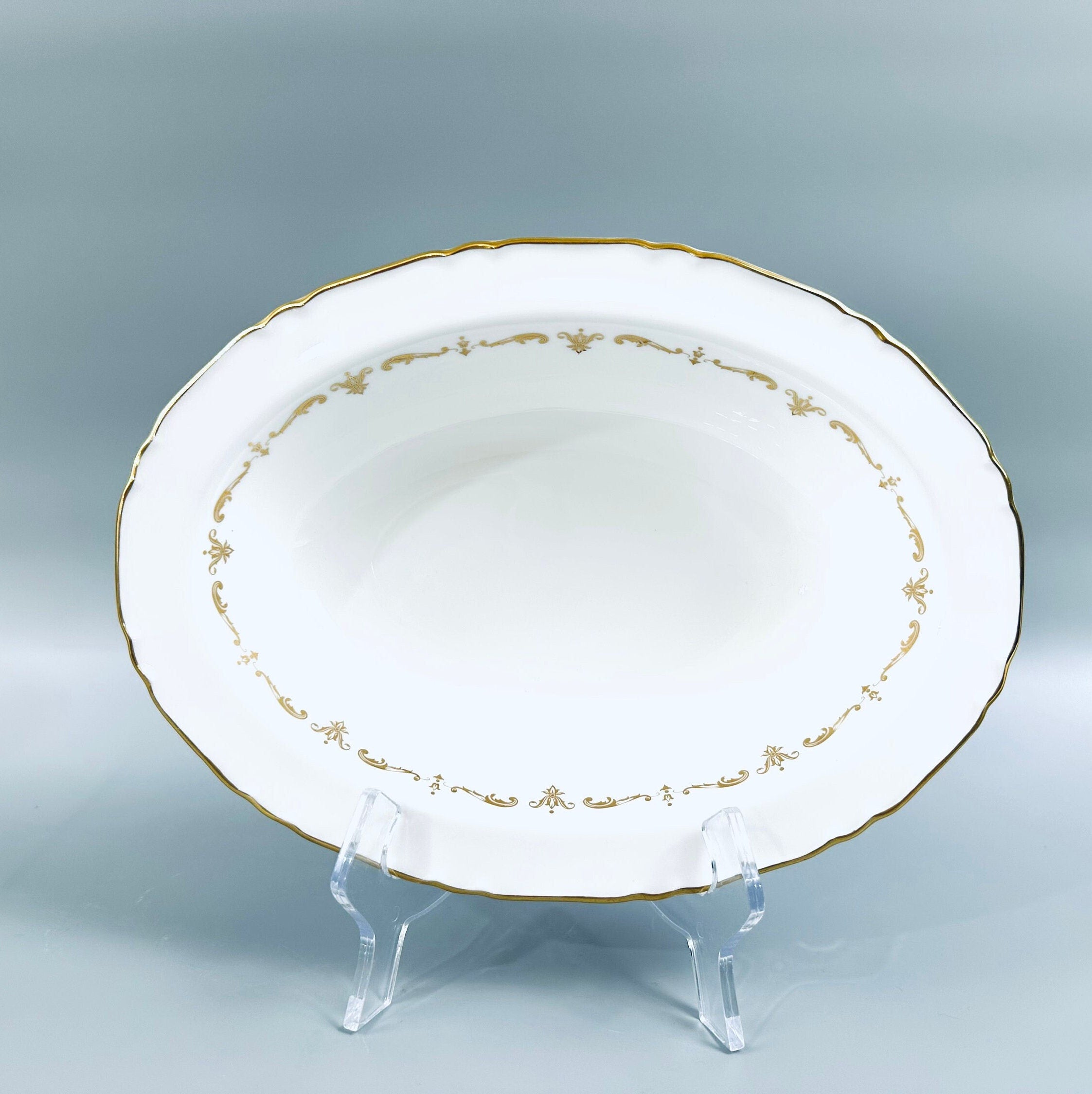 Royal Worcester Gold Chantilly Serving Bowl