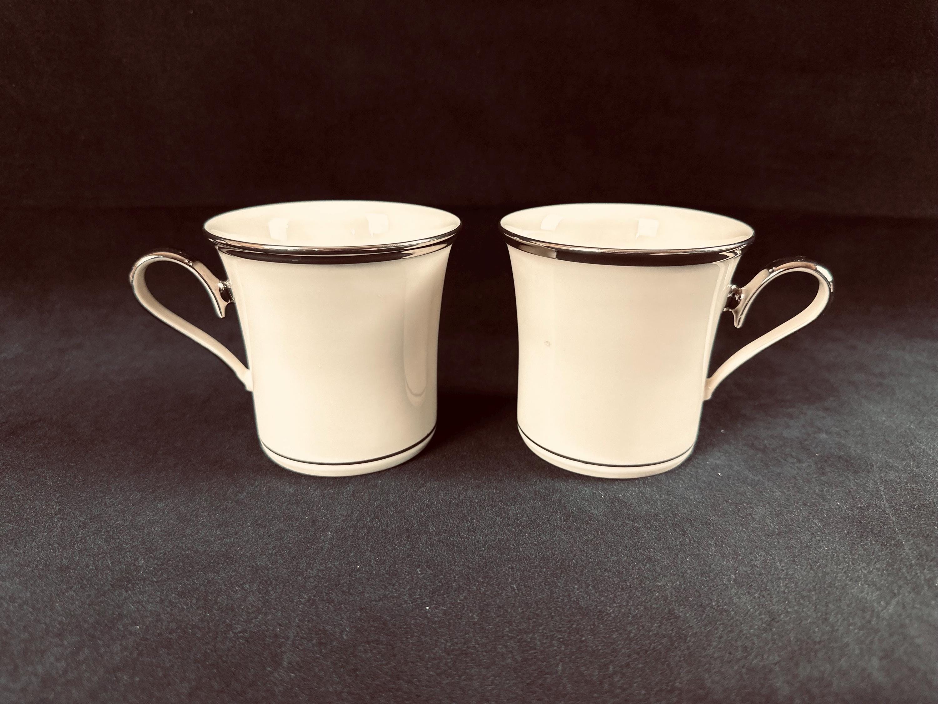 2 Lenox Solitaire Coffee Mugs