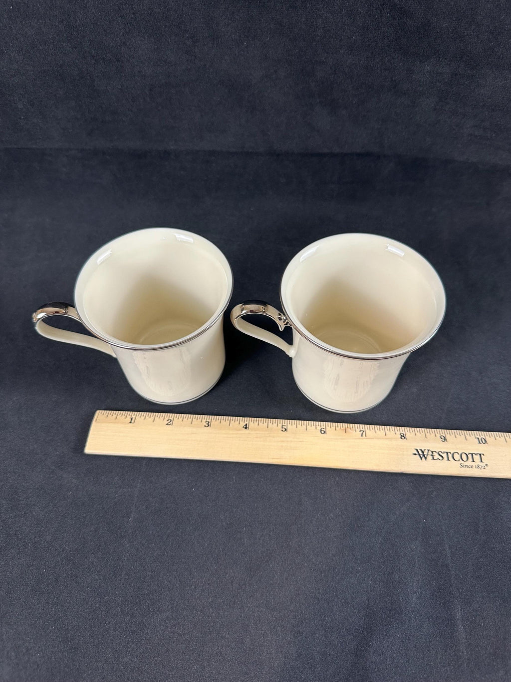 2 Lenox Solitaire Coffee Mugs