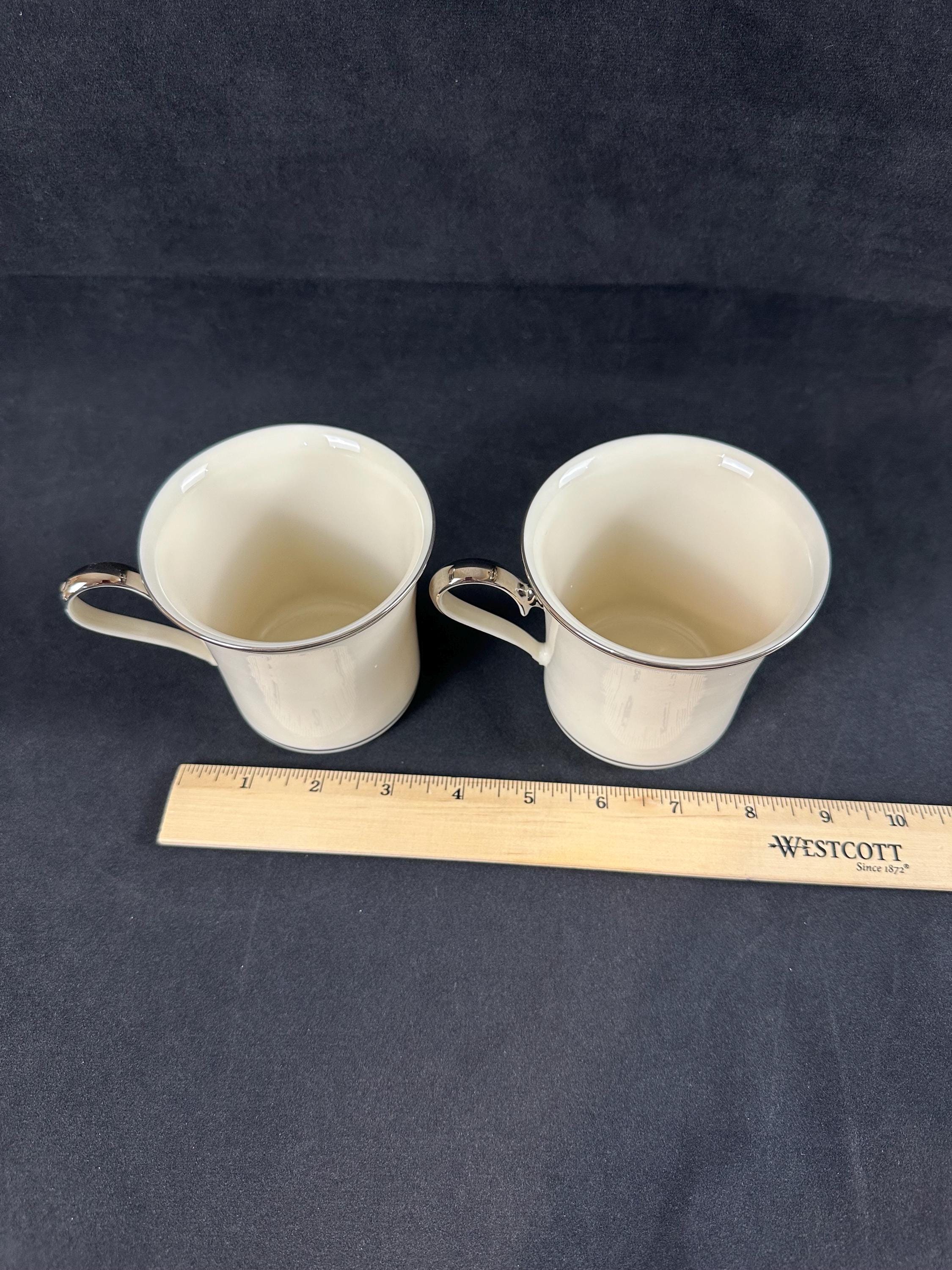 2 Lenox Solitaire Coffee Mugs