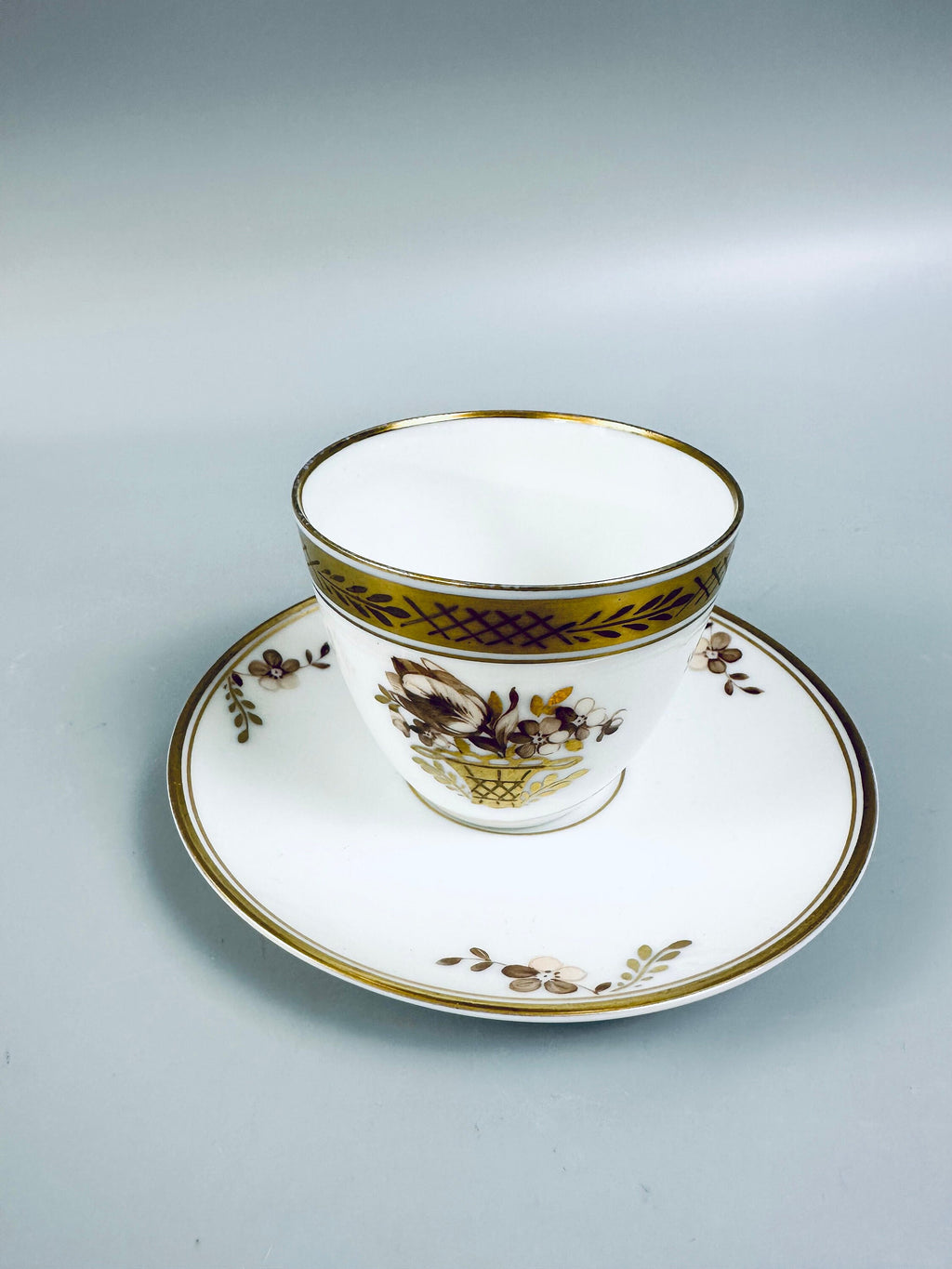 Royal Copenhagen Golden Basket Demitasse Cup and Saucer