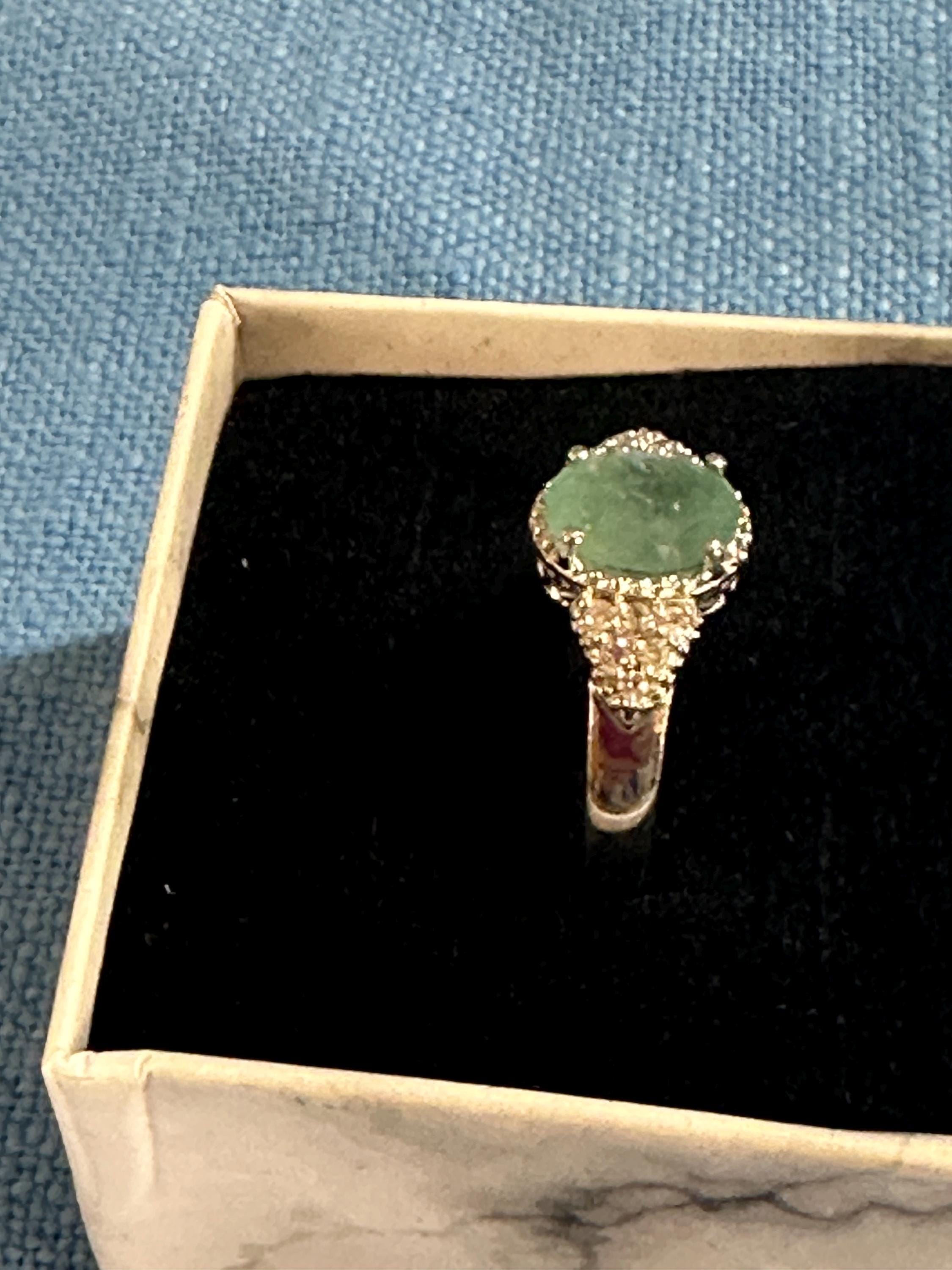 Sterling Silver Amazonite Ring size 9