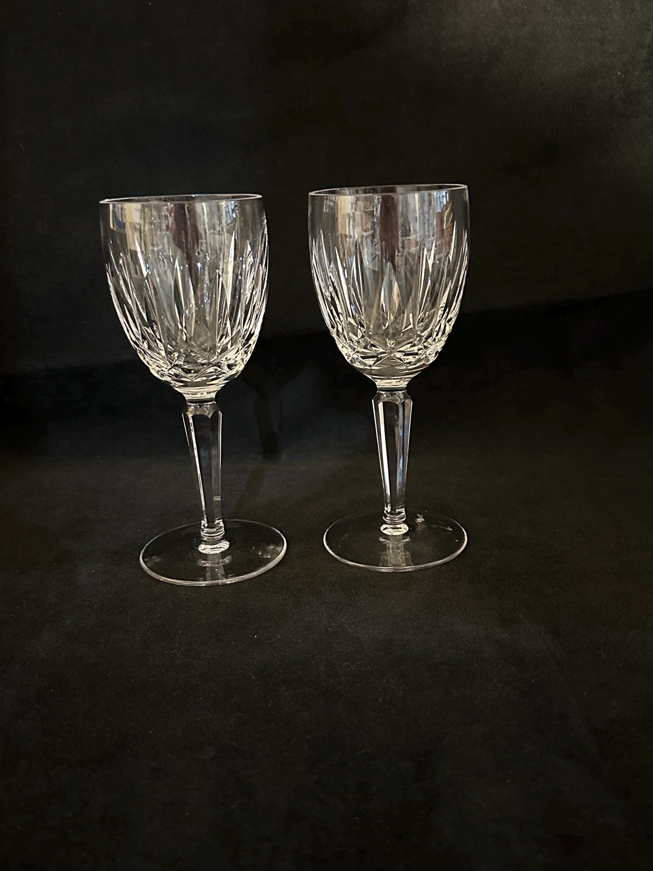 2 Waterford Crystal Kildare Claret Wine Glasses