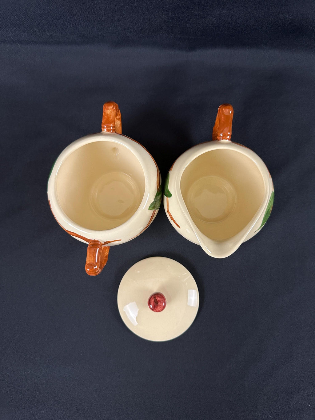 Franciscan Apple Creamer and Sugar Bowl