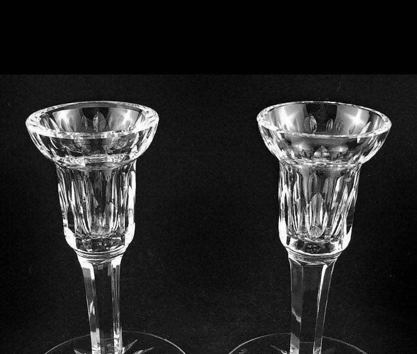 2 Waterford Crystal Candle Holders 5 1/4”