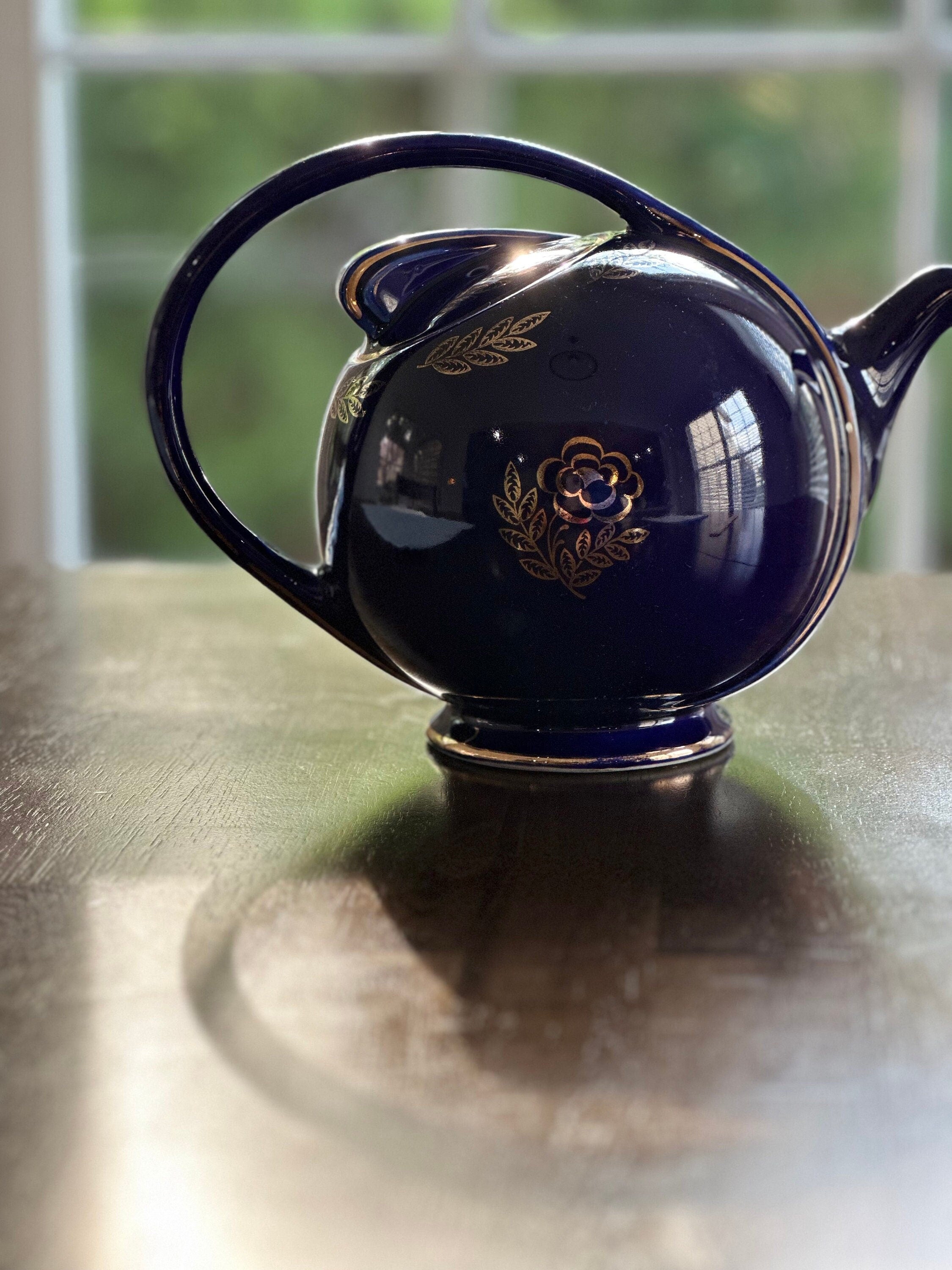 Vintage Hall Cobalt Blue Airflow Teapot