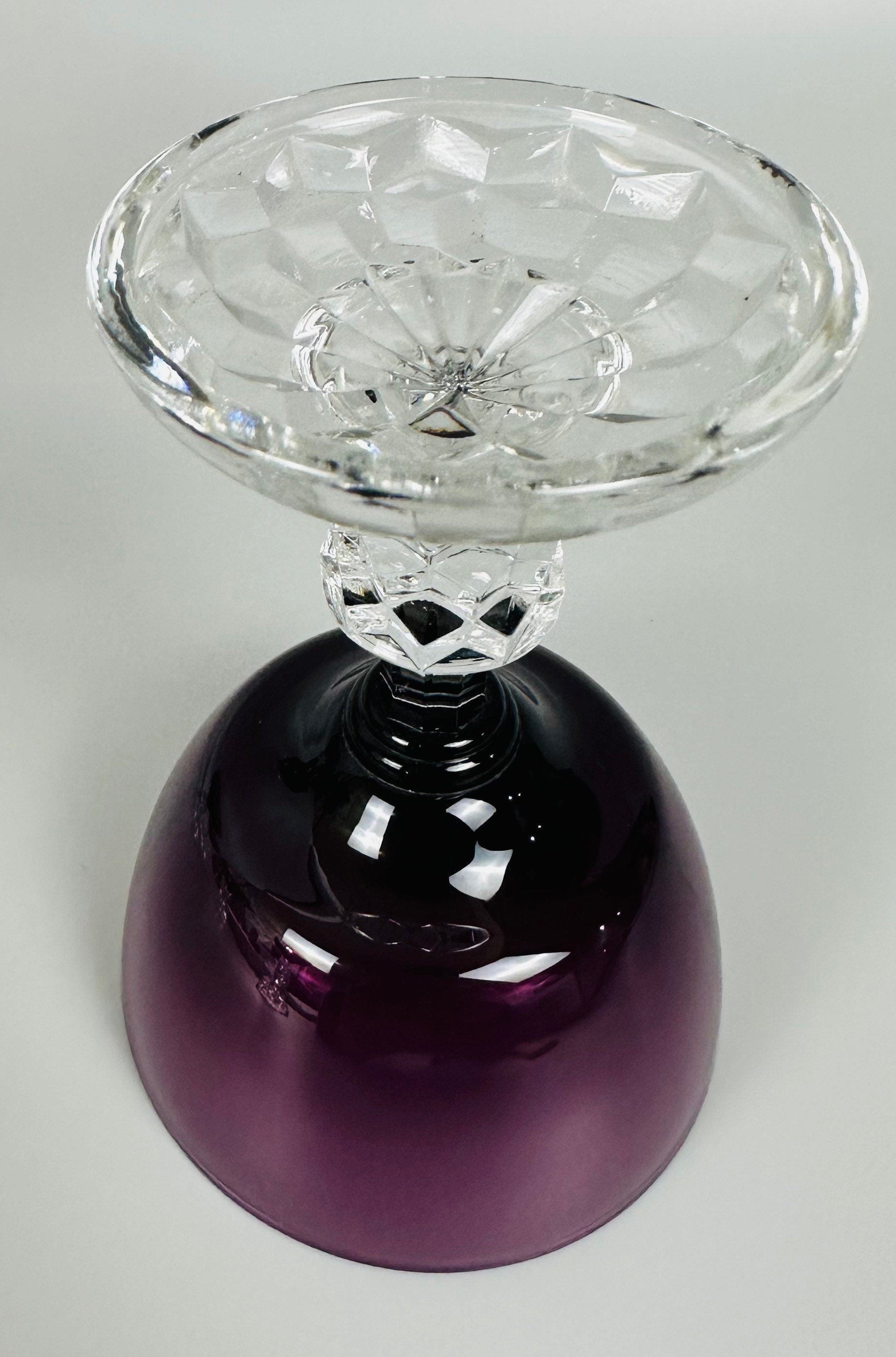 5 Fostoria American Lady Amethyst Liquor/Cocktail Glasses