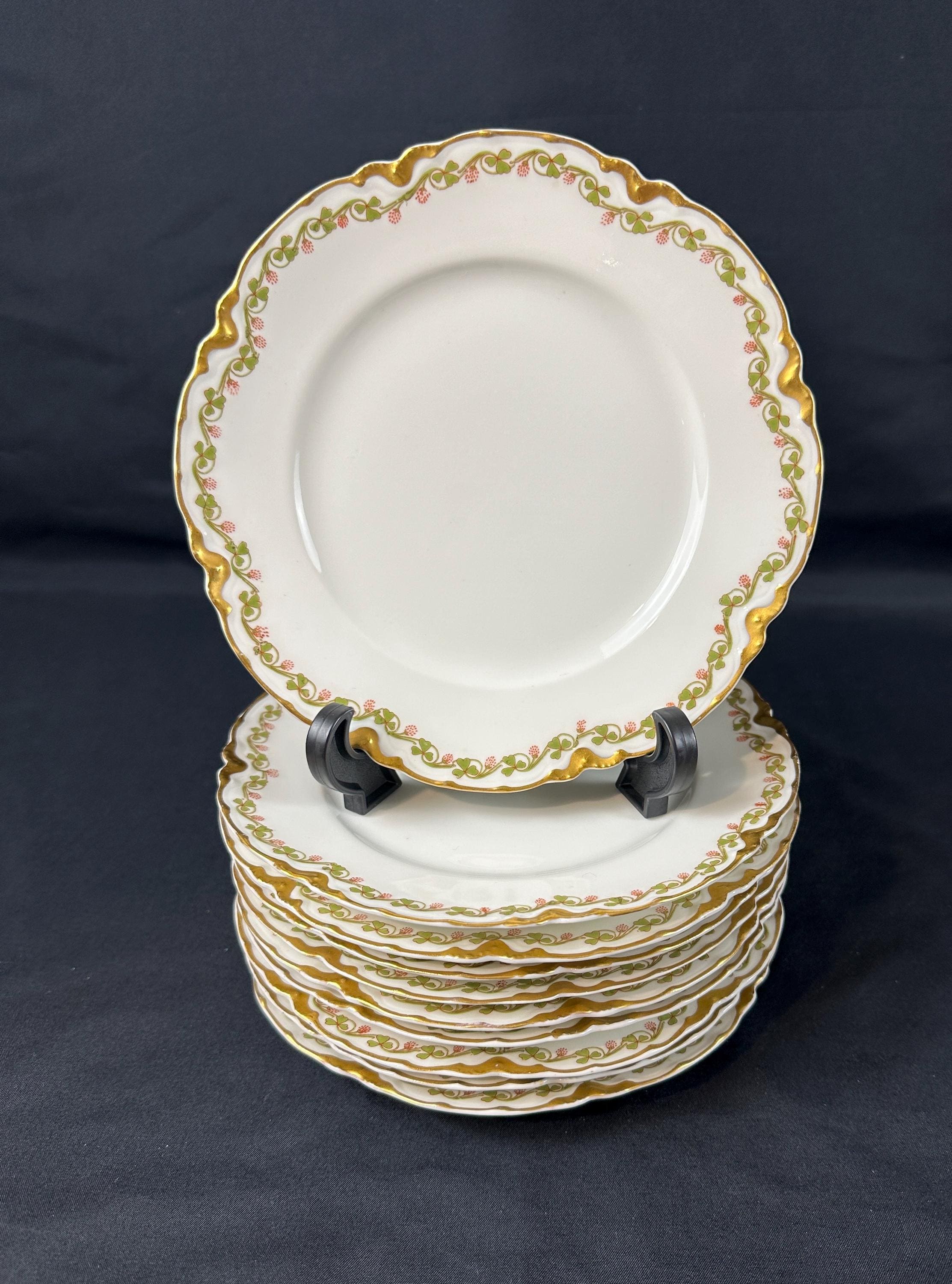 10 Haviland Clover Leaf Salad Plates