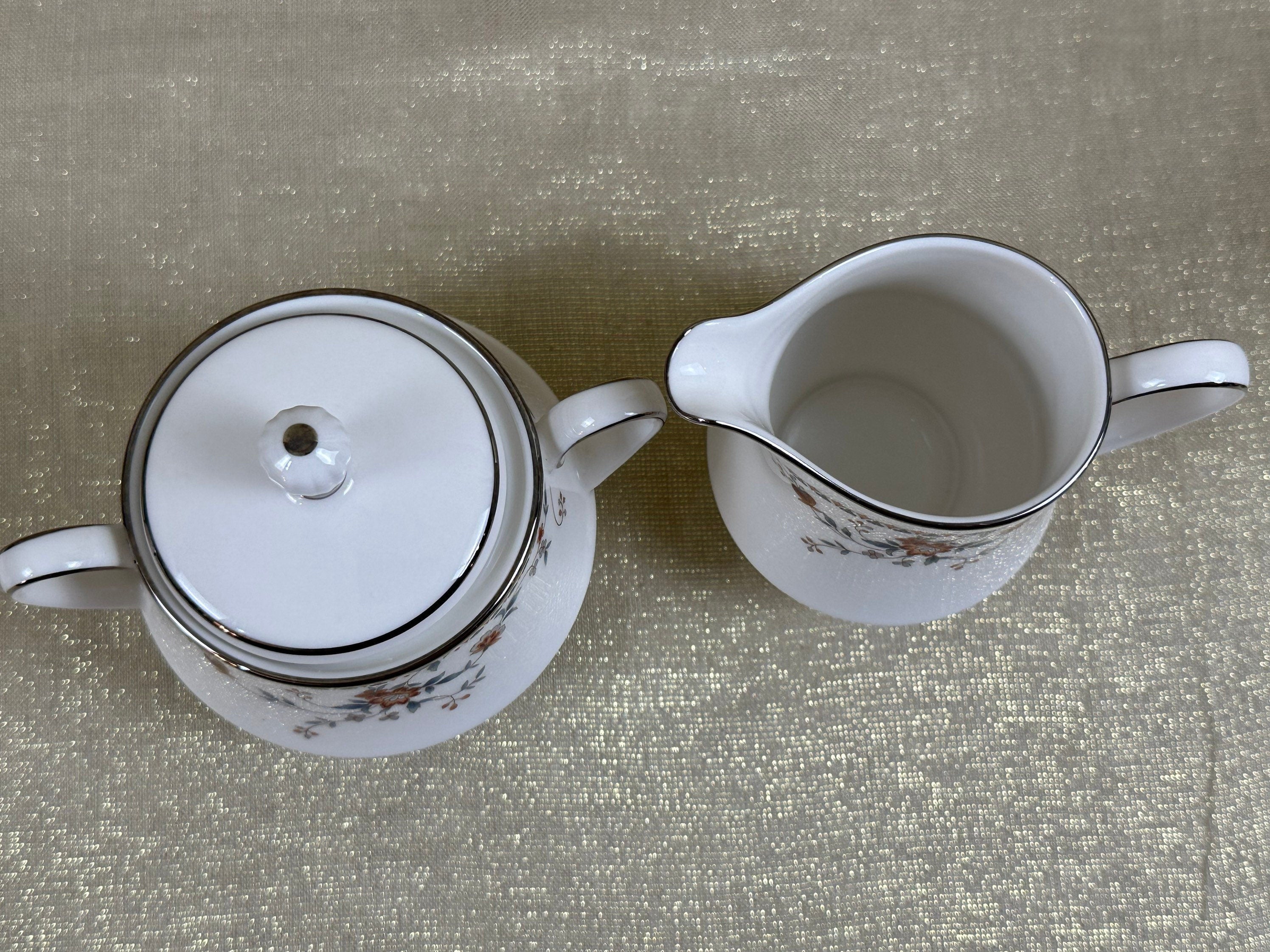Noritake Adagio Creamer and Sugar Bowl