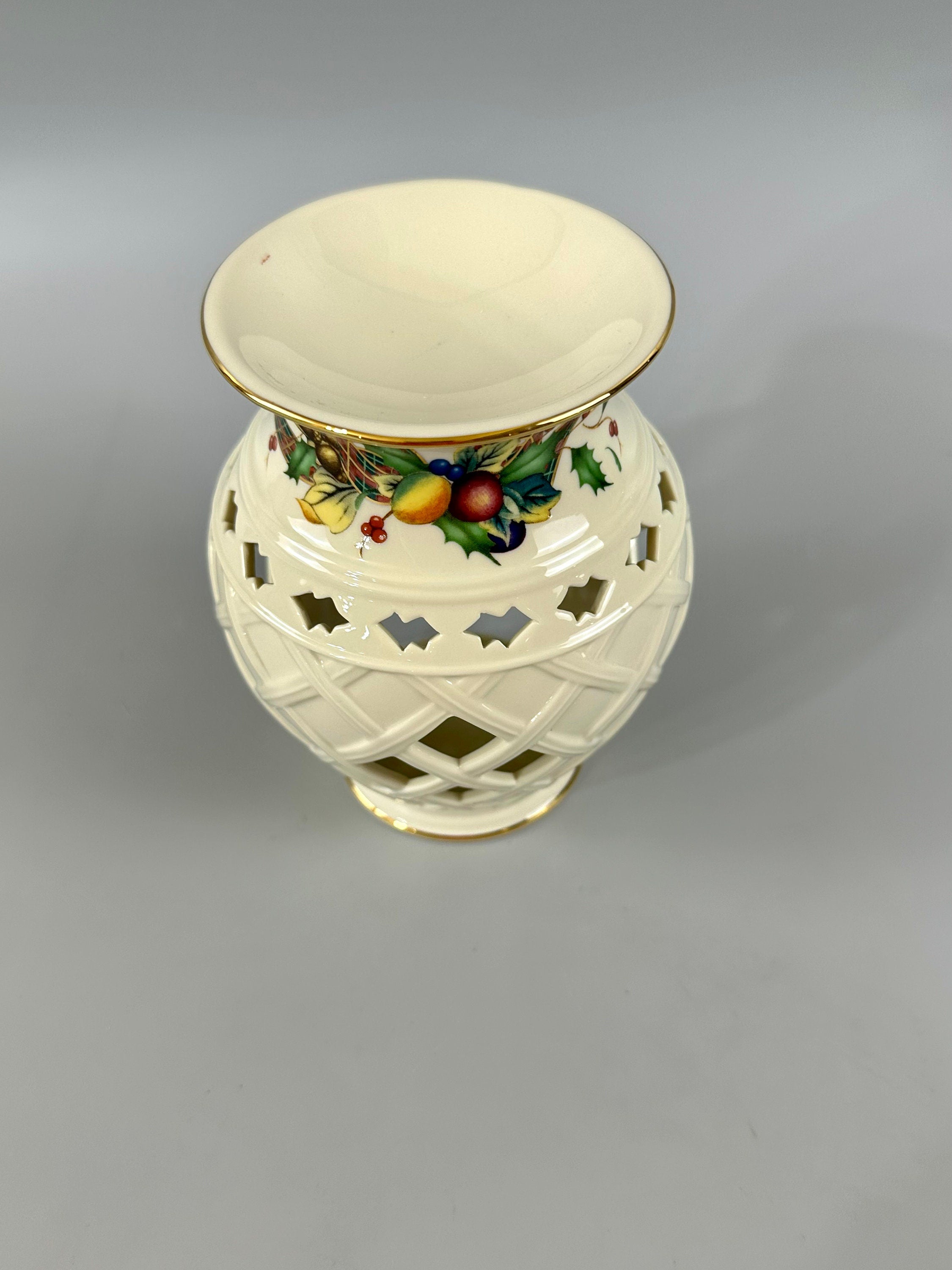 Lenox Holiday Tartan Fragrance Warmer/ Tea light Candle Holder