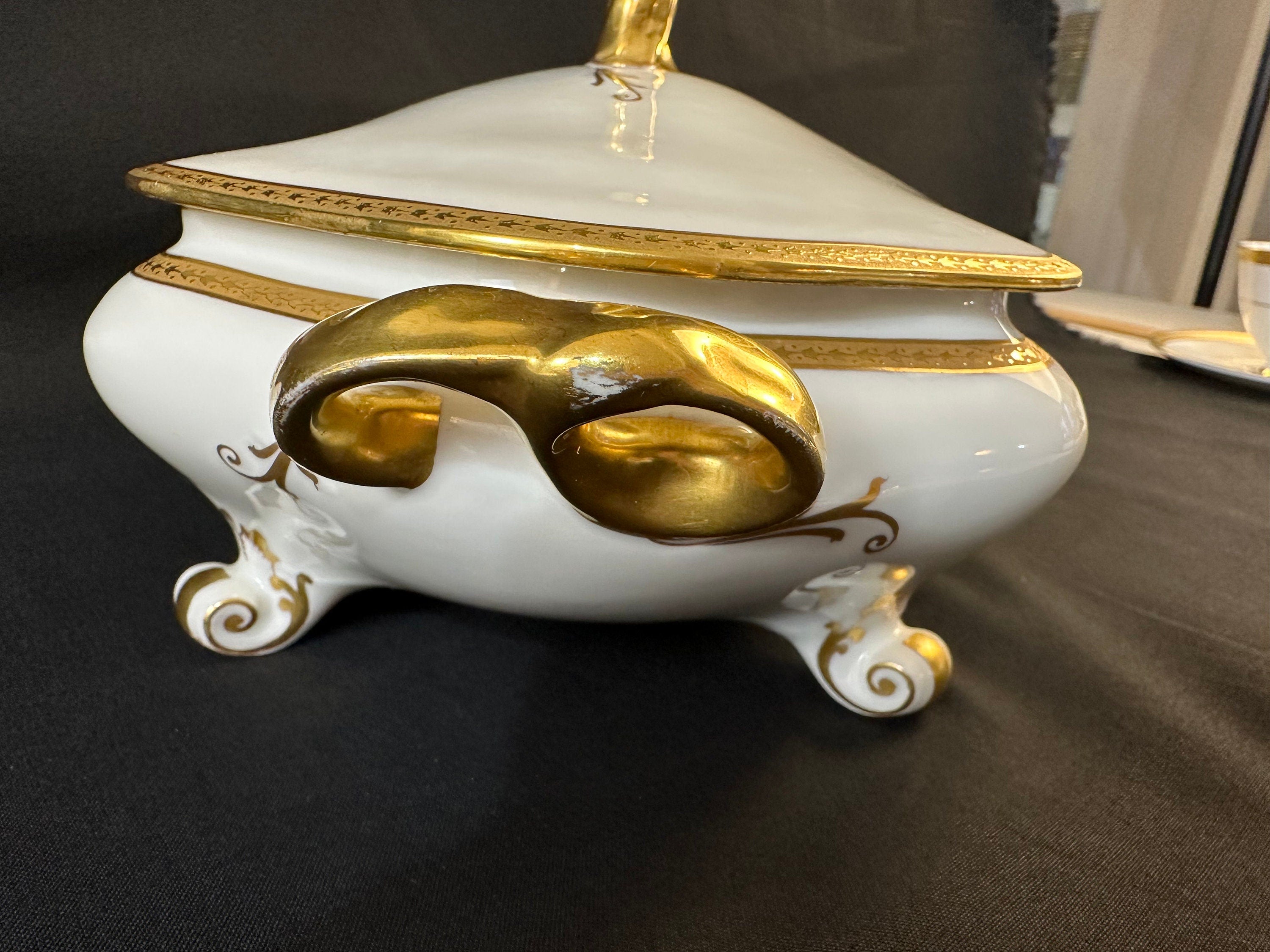 Old Abbey Limoges Covered Serving Bowl