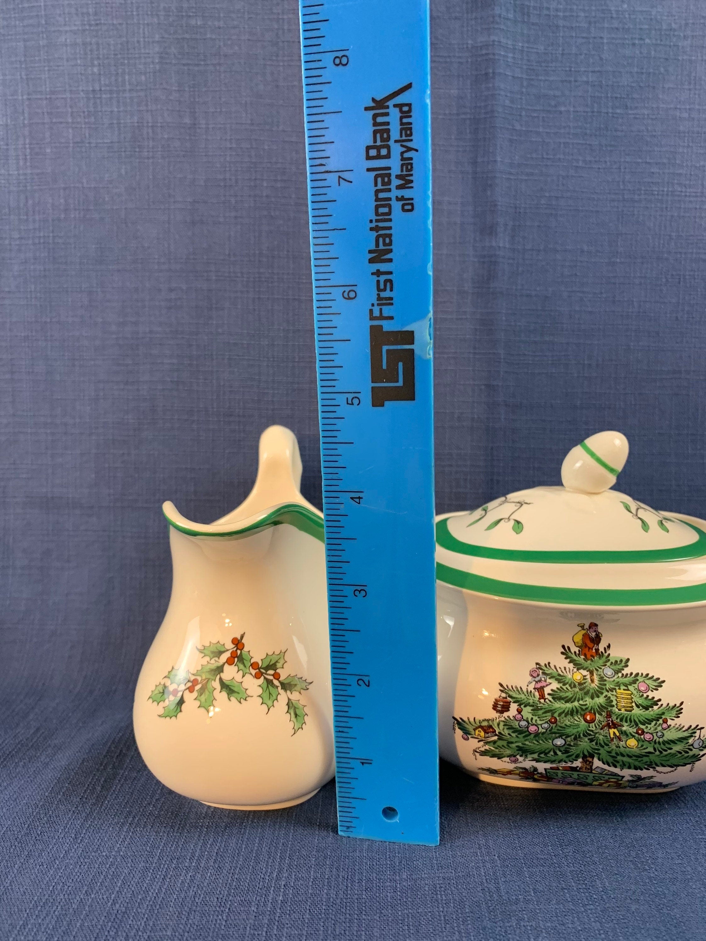 Spode Christmas Tree Creamer and Sugar Bowl