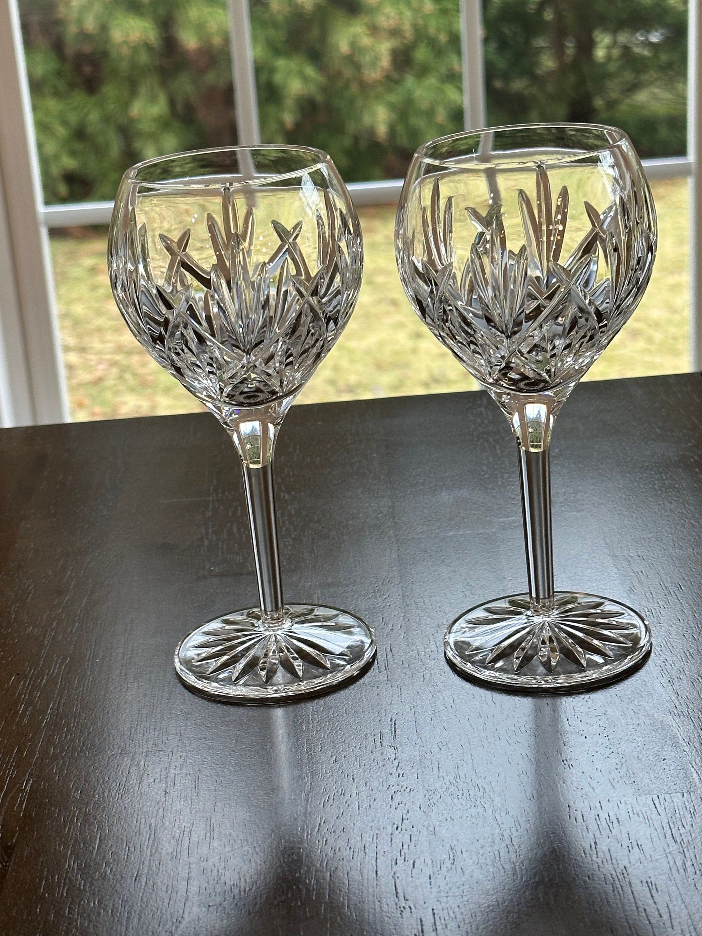 2 Waterford Crystal Eve Wine Glasses
