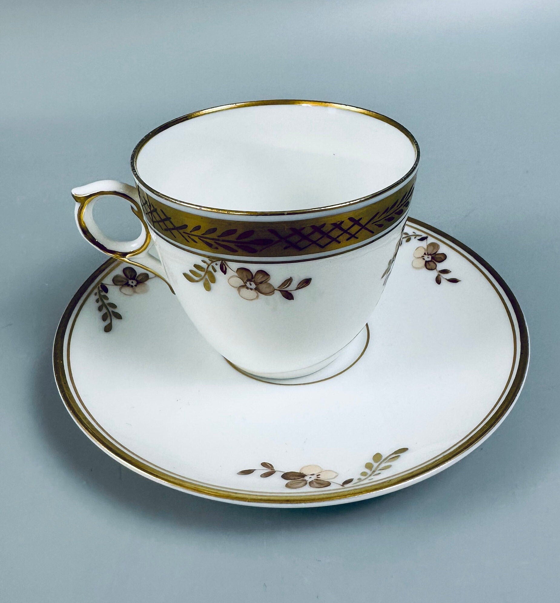 Royal Copenhagen Golden Basket Demitasse Cup and Saucer