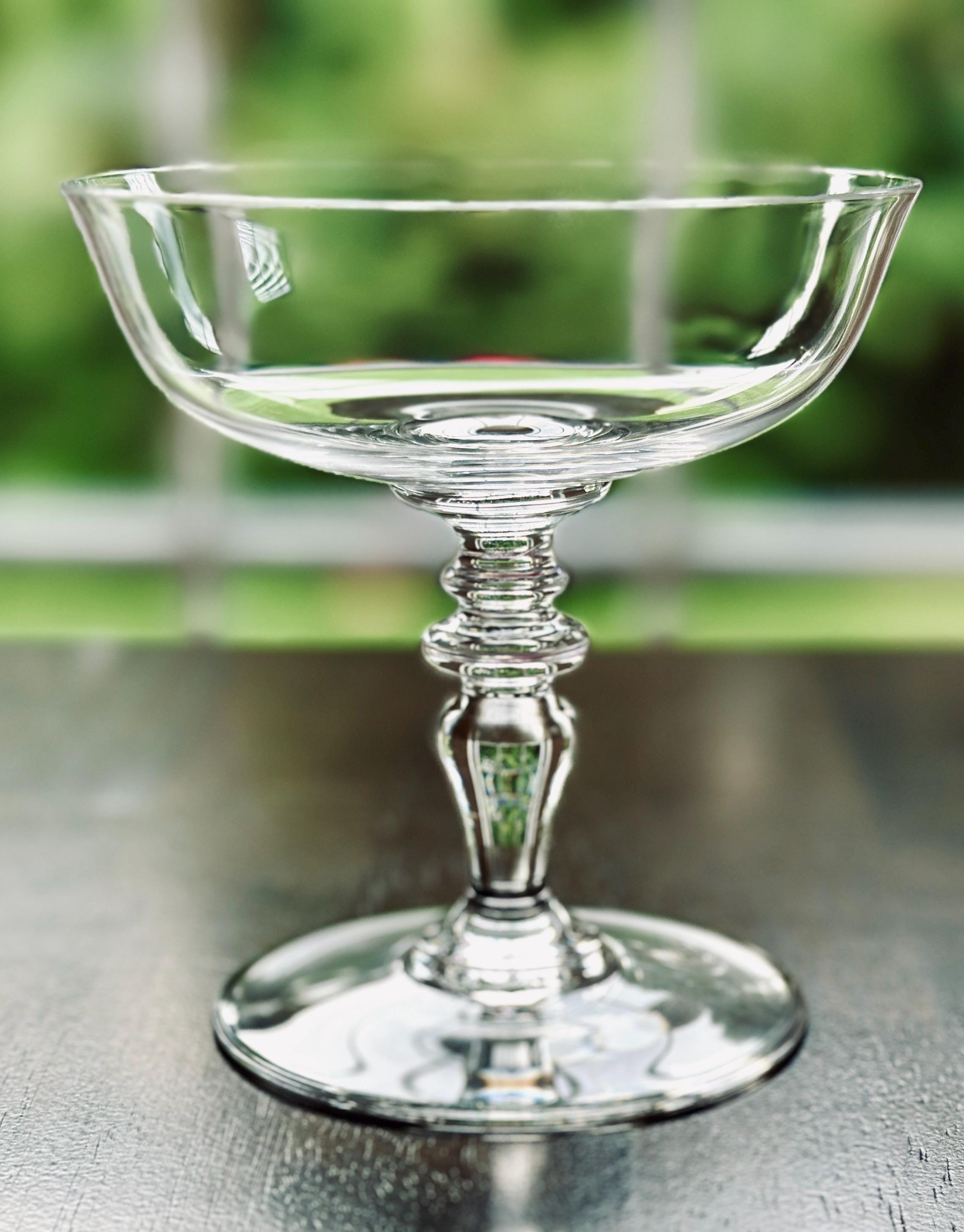 12 Baccarat Crystal Champagne Glasses Provence Pattern