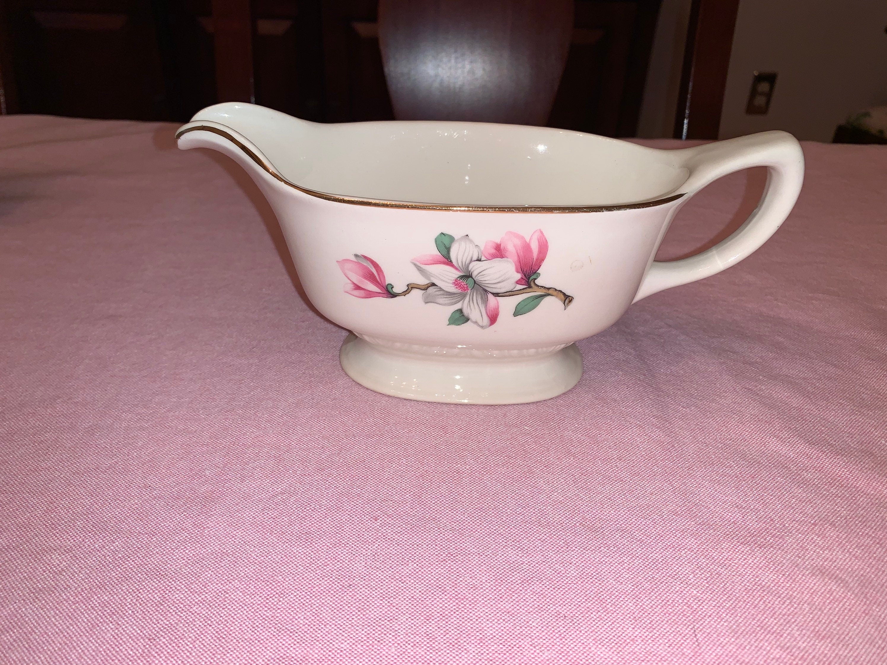 Homer Laughlin Dogwood Gravy Boat