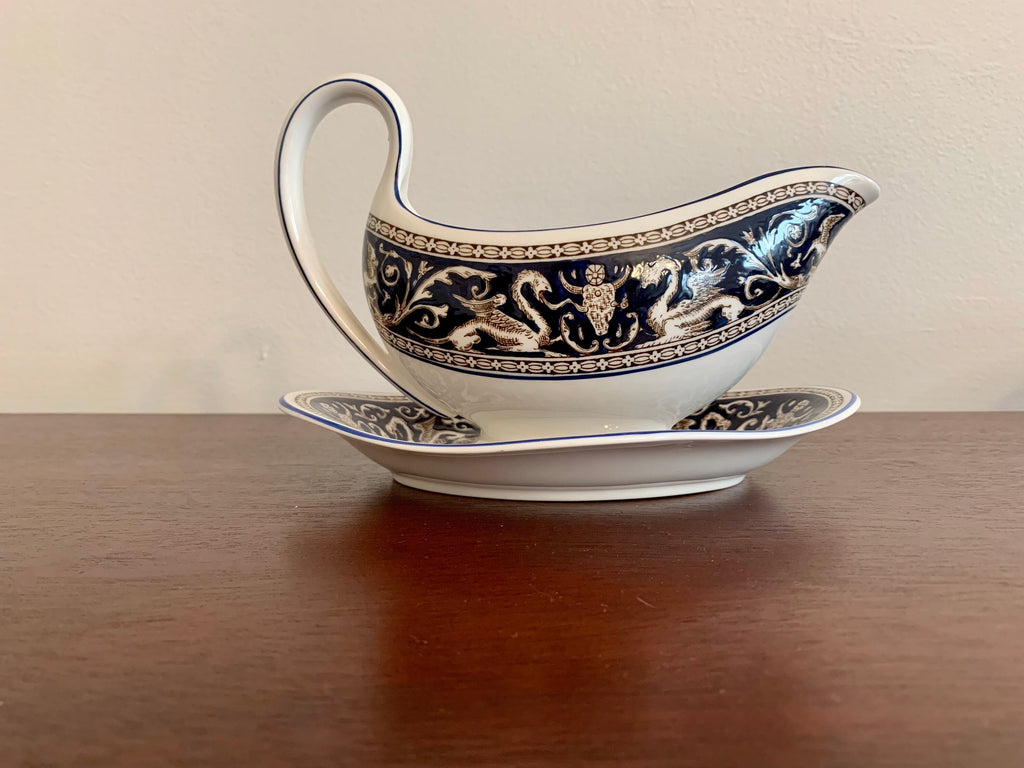 Wedgwood Florentine Gravy Boat and Underplate
