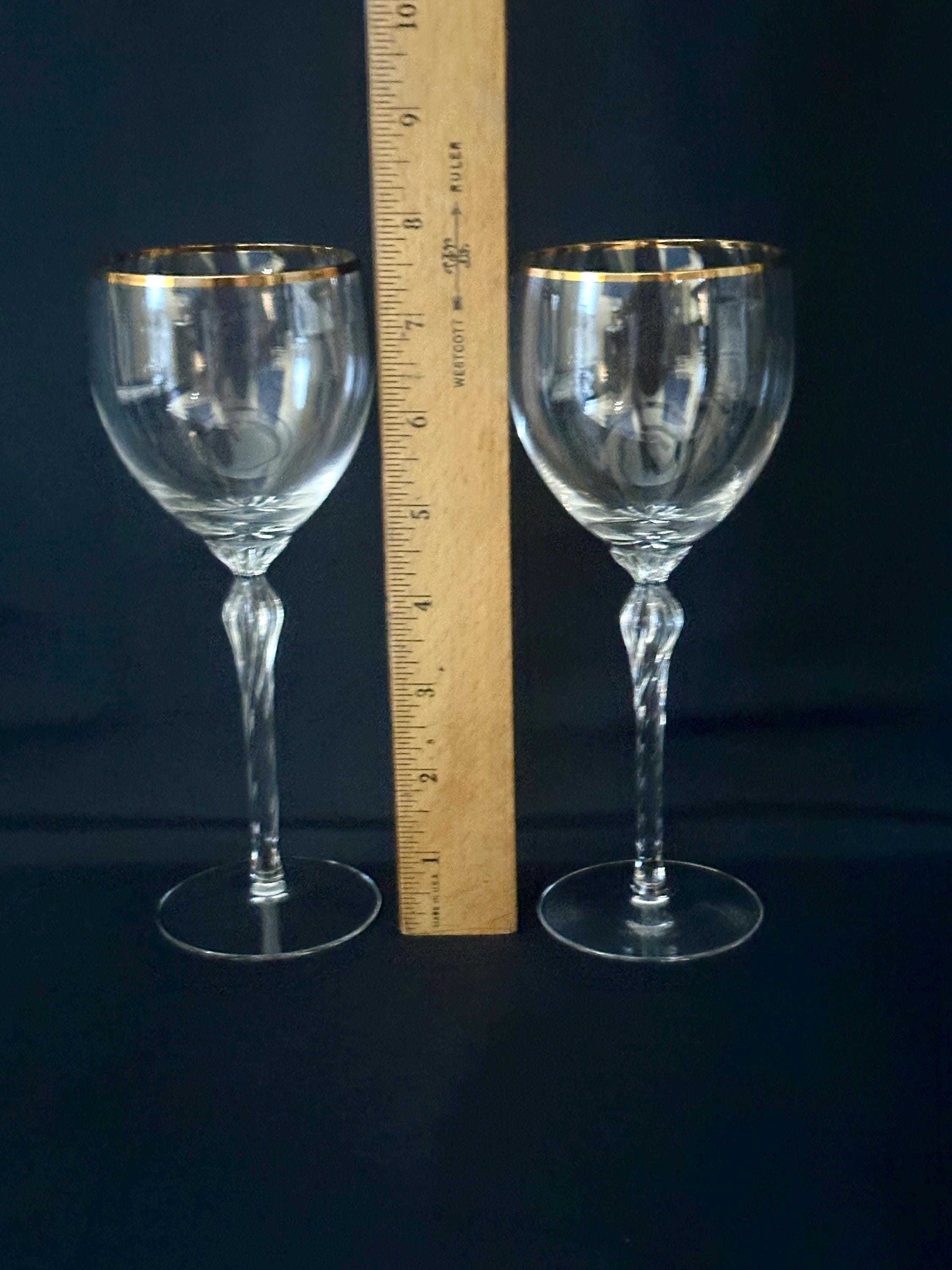2 Lenox Monroe Gold Wine Glasses