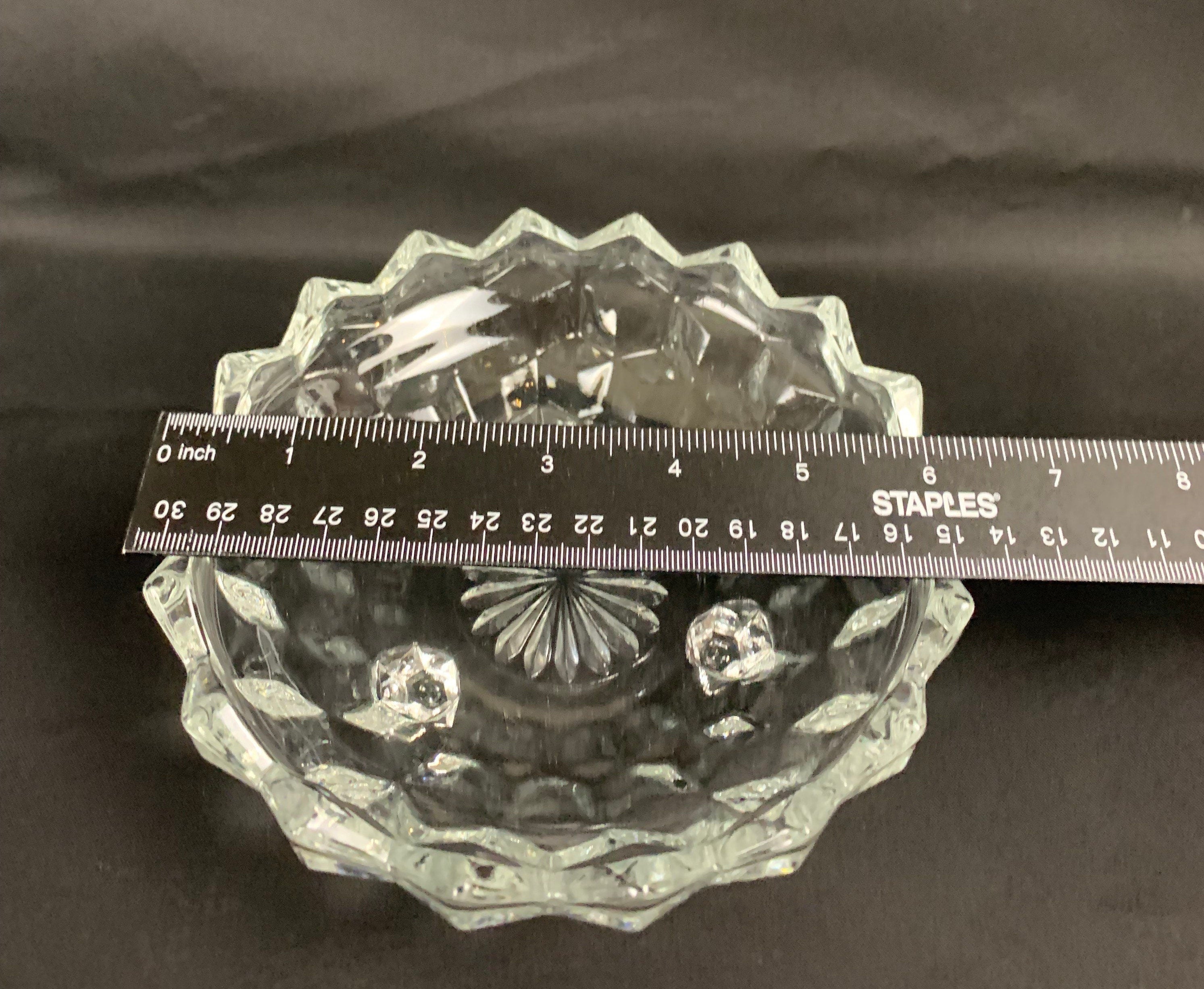 2 Fostoria American Footed Tidbit Trays
