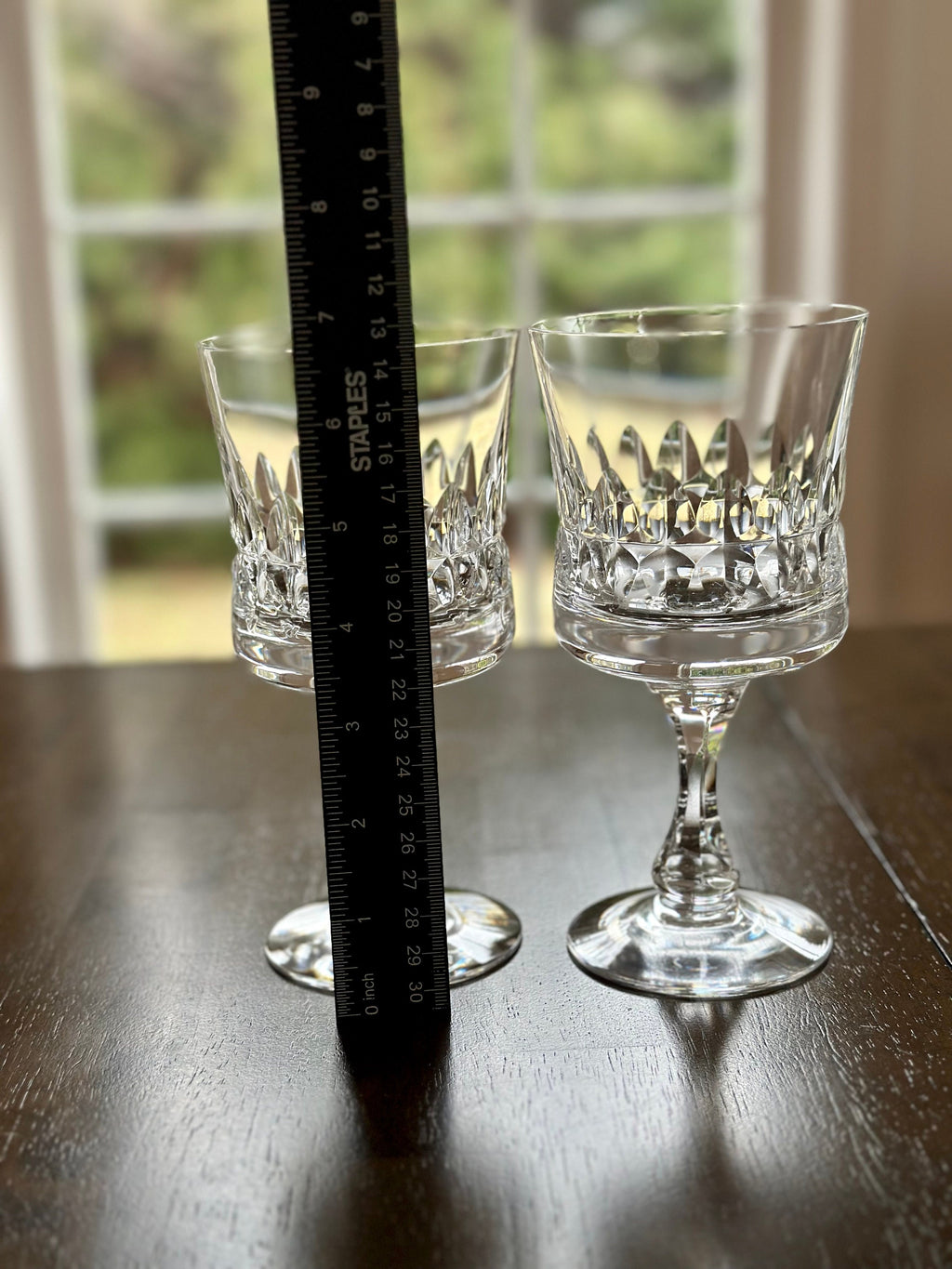 2 Kosta Boda Prince White Wine Glasses