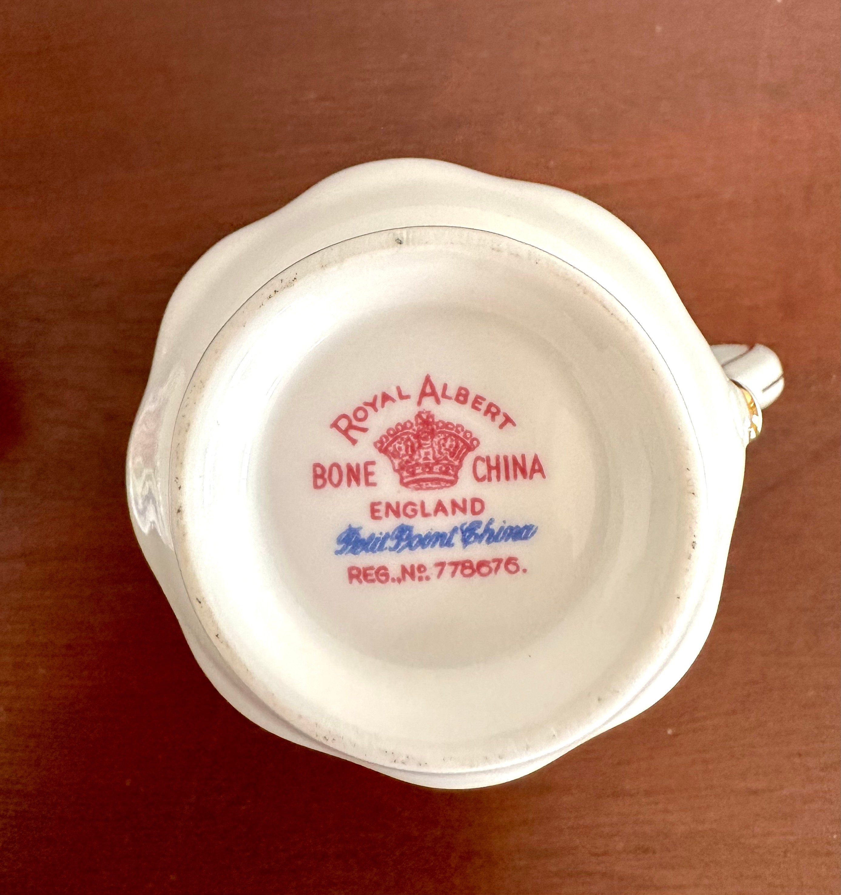 4 Royal Albert Petite Point Teacups and Saucers