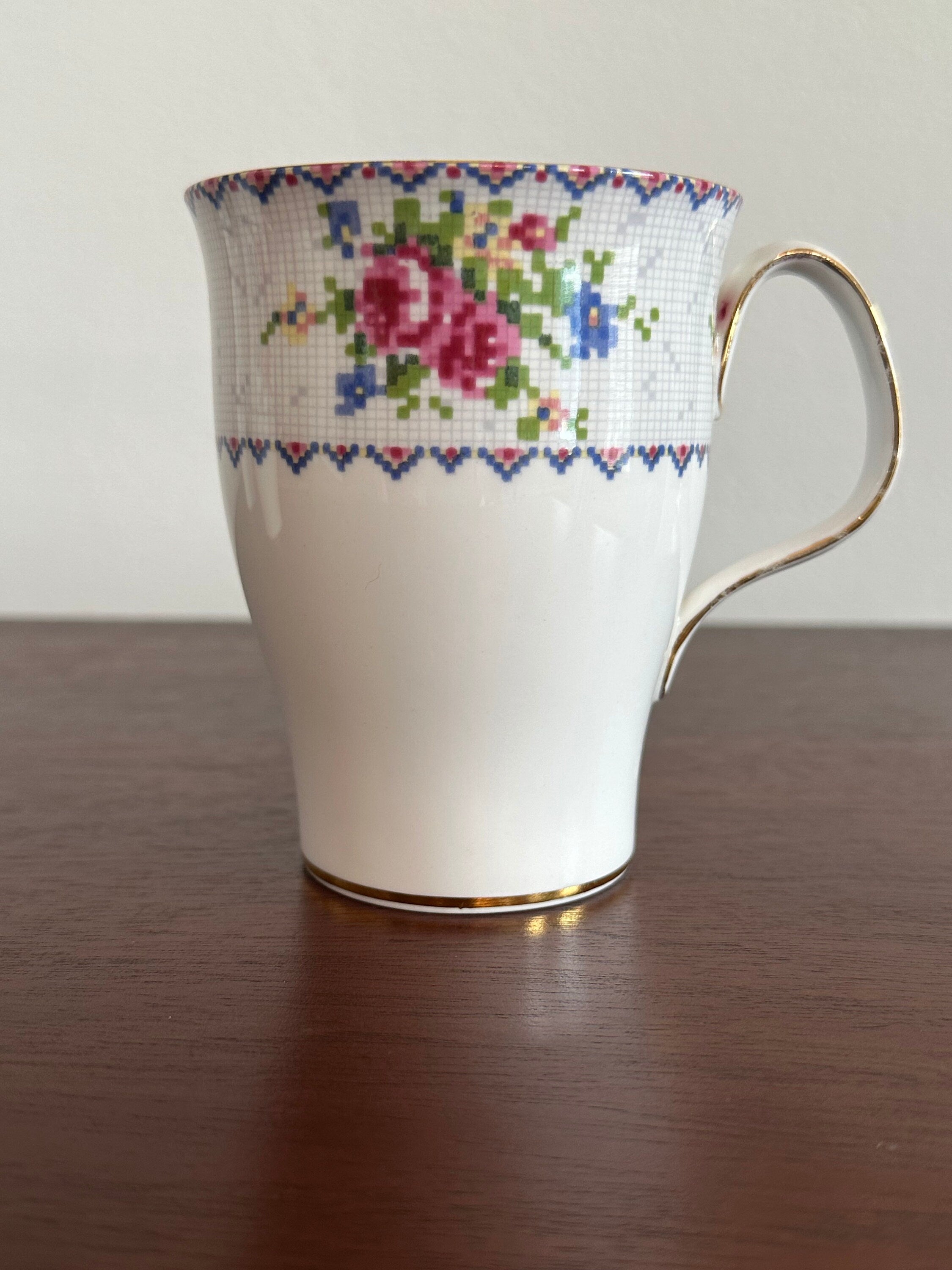 3 Royal Albert Petite Points Tall Mugs