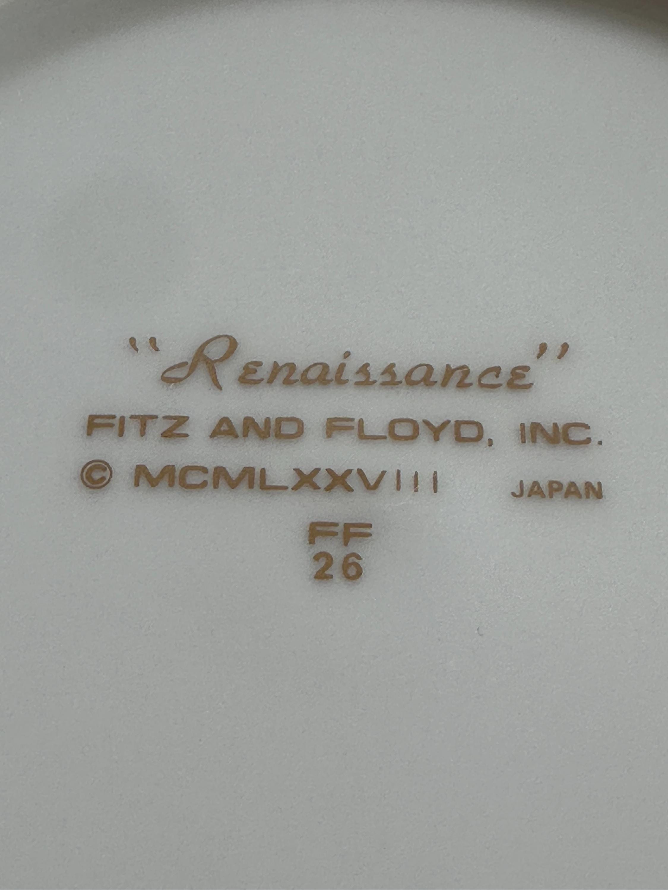 4 Place Settings of Fitz and Floyd Renaissance Green