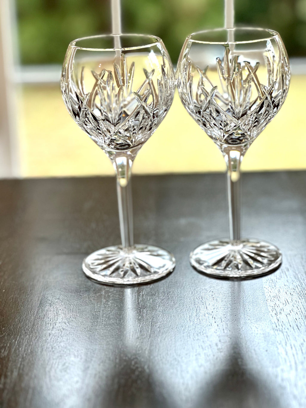 2 Waterford Crystal Eve Wine Glasses