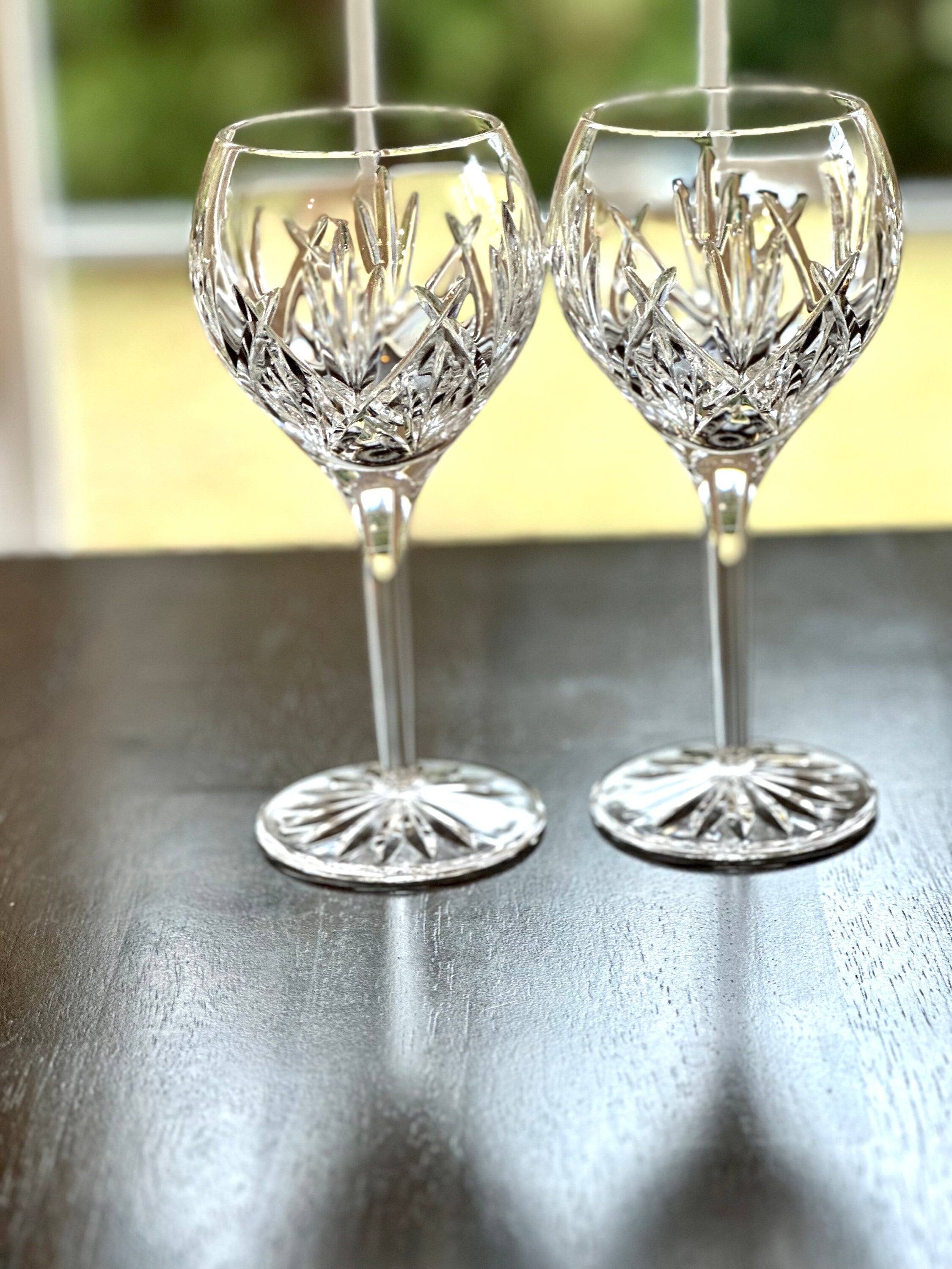 2 Waterford Crystal Eve Wine Glasses