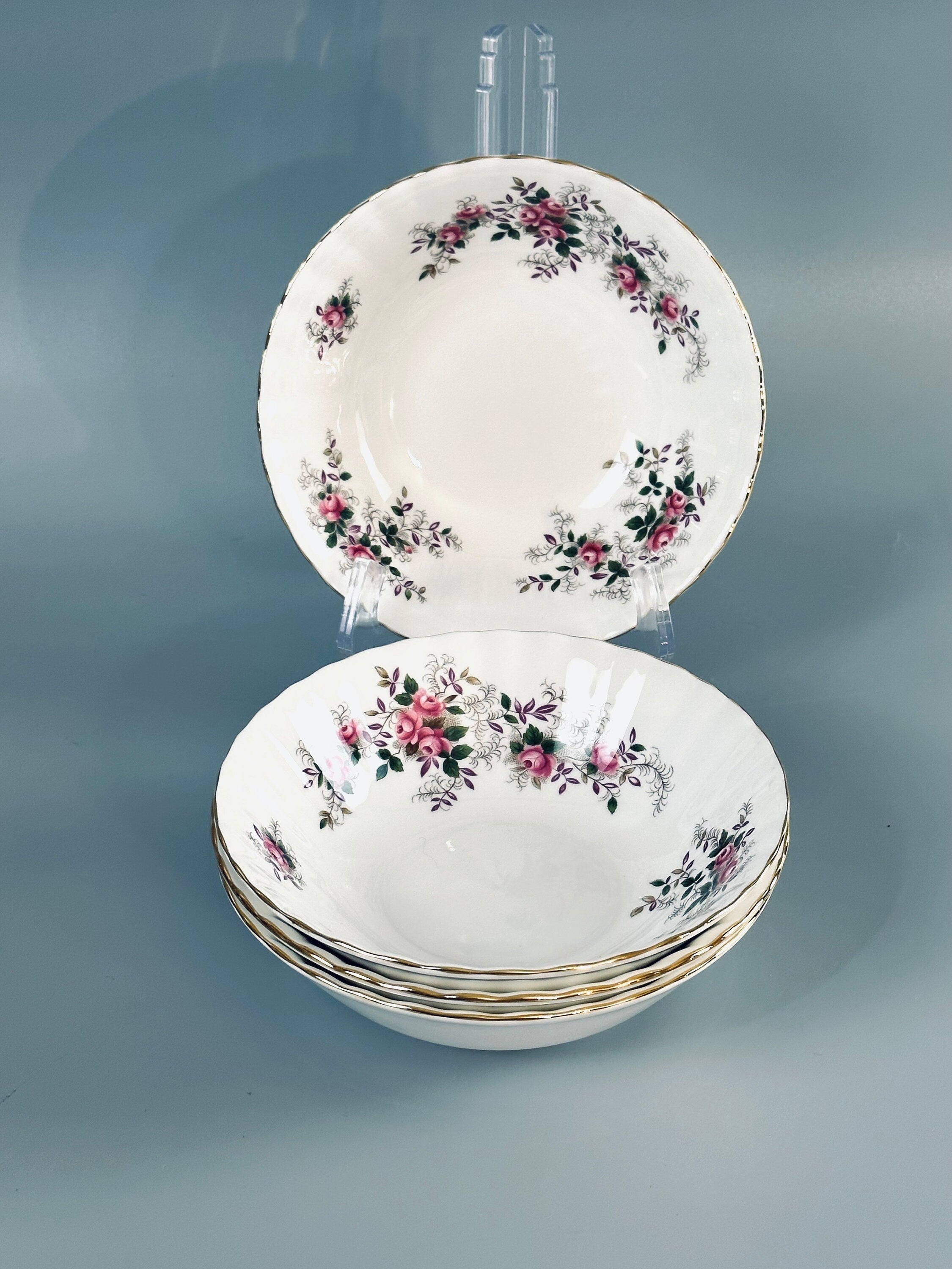 4 Royal Albert Lavender Rose Cereal Bowls