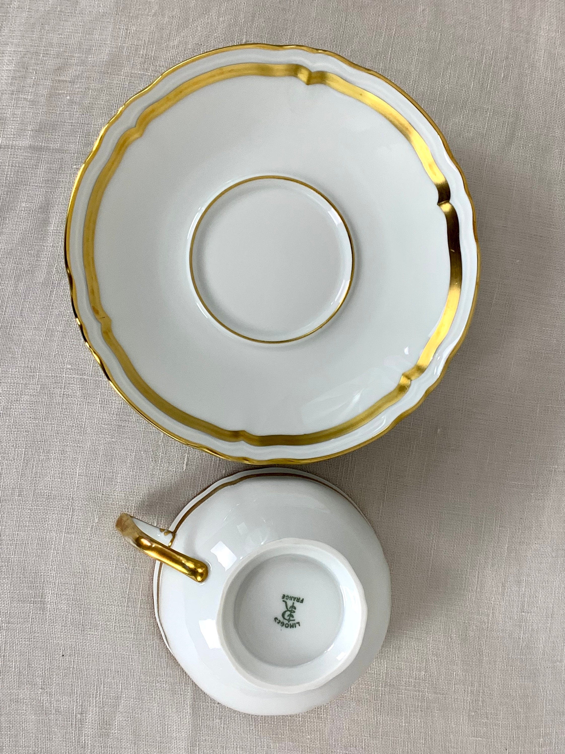 2 Raynaud Marie Antoinette Gold Teacups