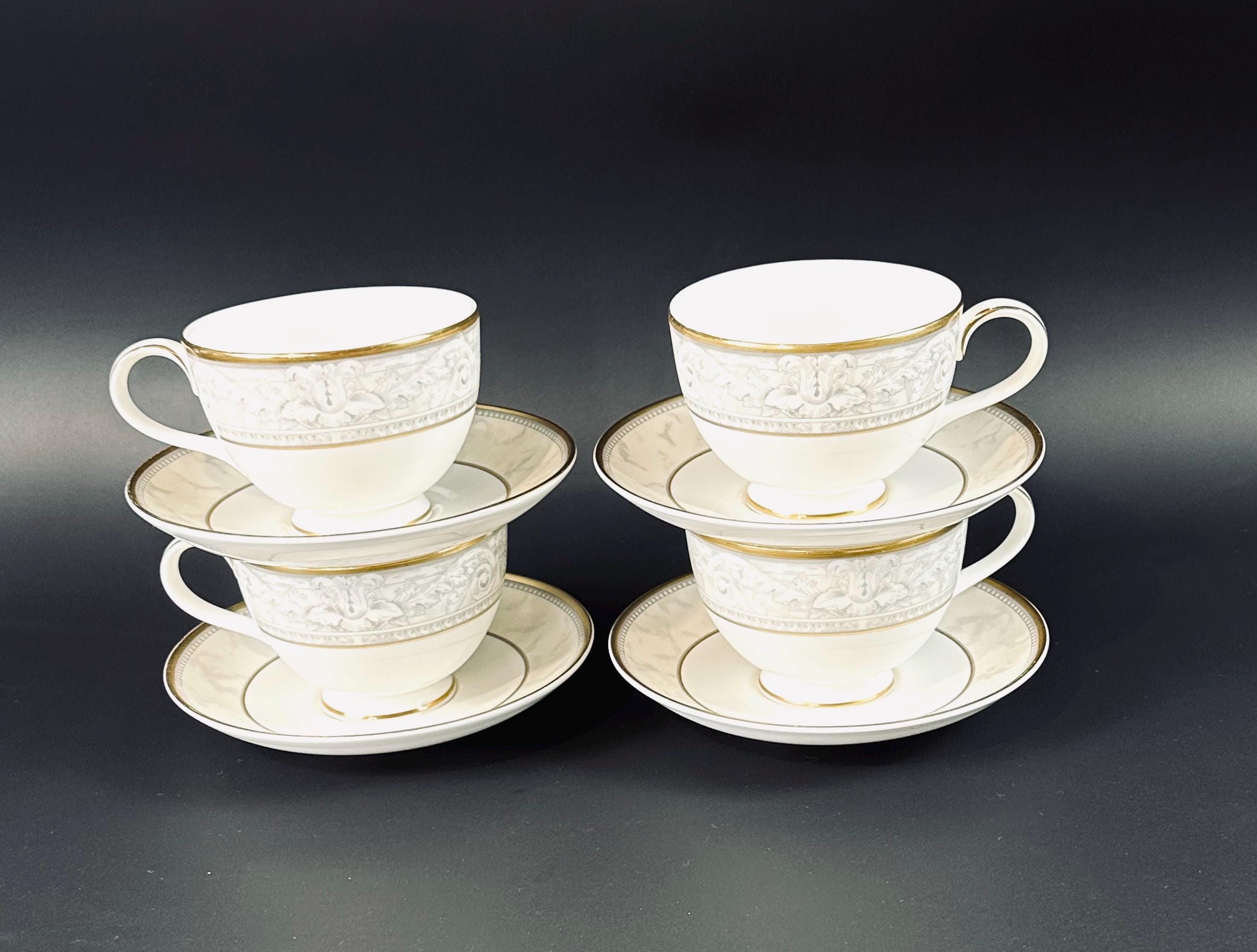 4 Royal Doulton Naples Teacups and Saucers
