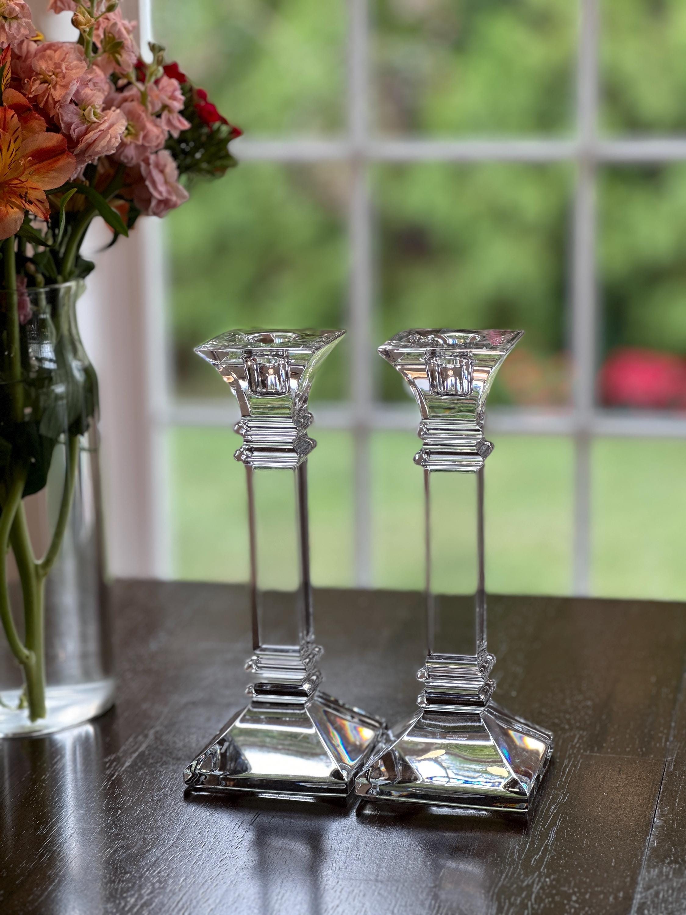 Waterford Treviso Tall Crystal Candlesticks