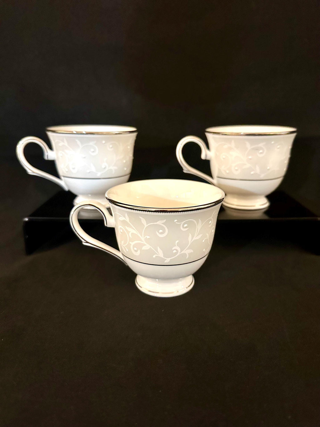 3 Lenox Opal Innocence Teacups