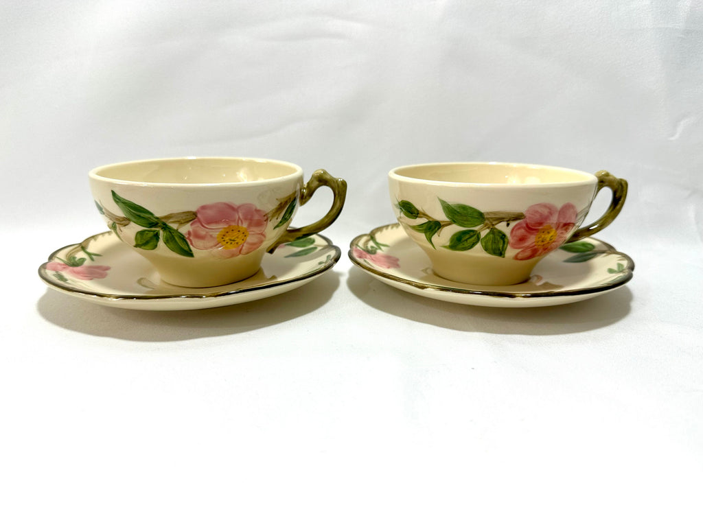 4 Franciscan Desert Rose Teacups