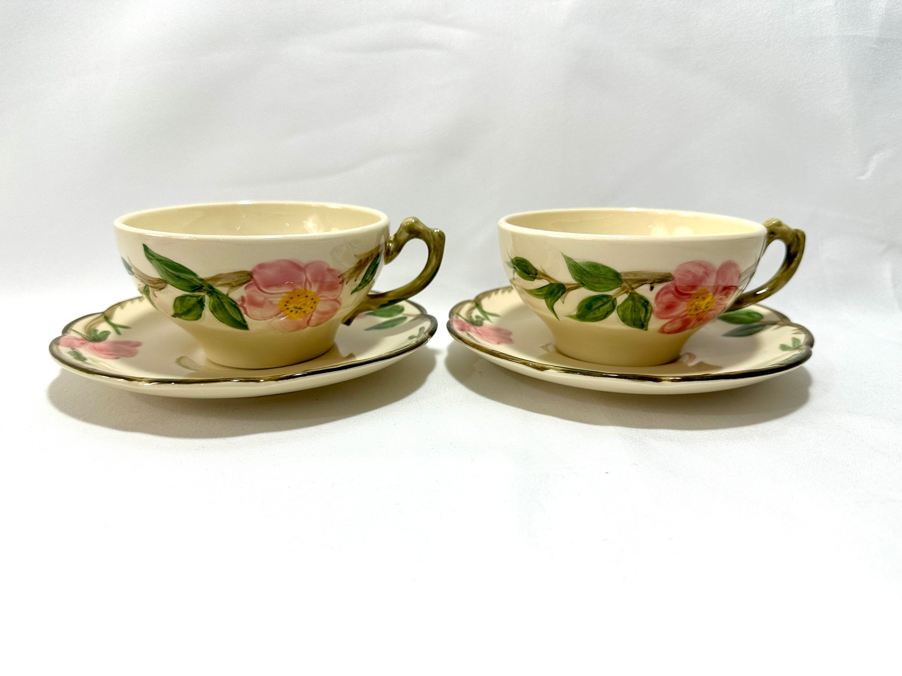 4 Franciscan Desert Rose Teacups