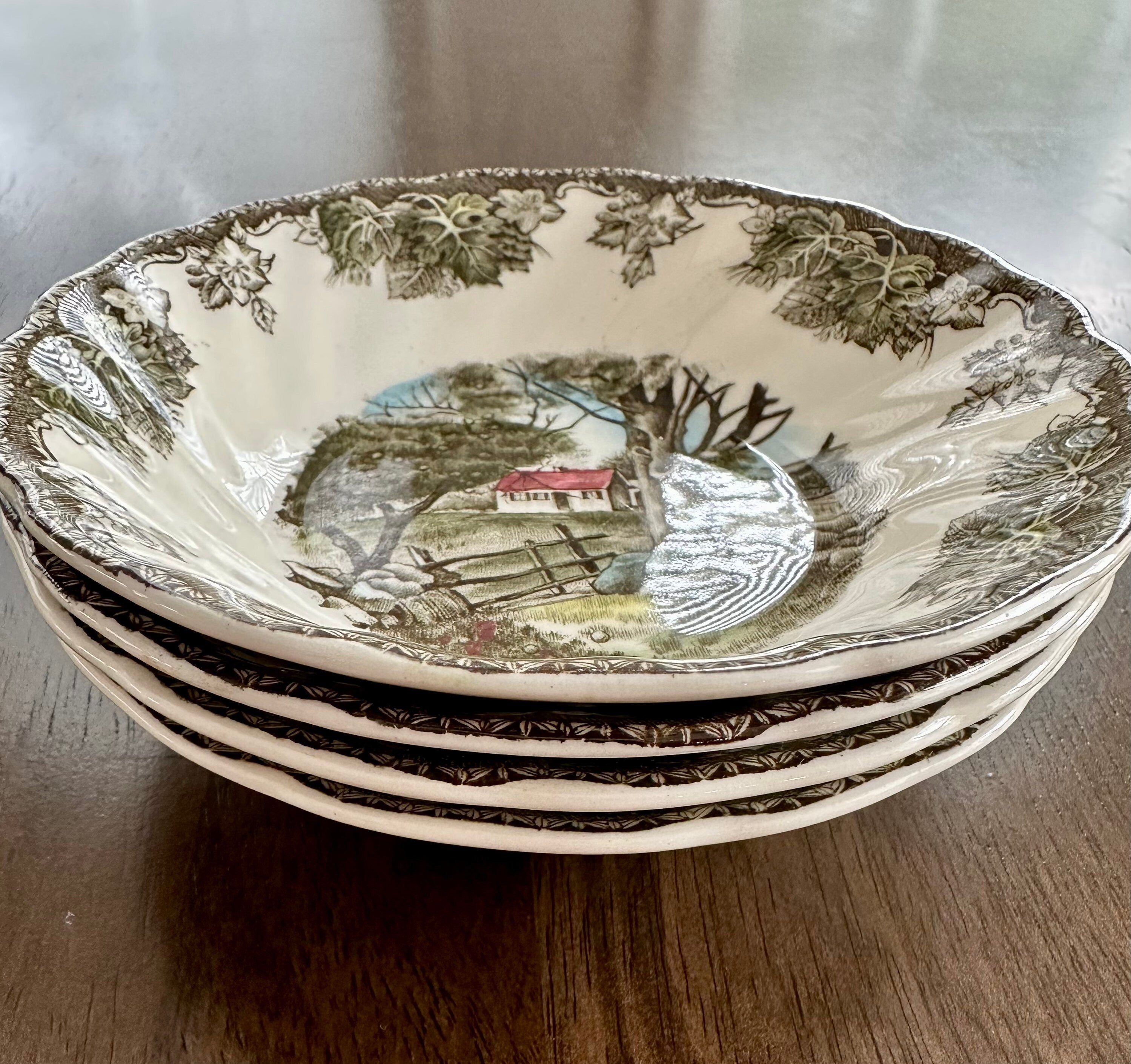 4 Friendly Village Fruit Bowls by Johnson Brothers
